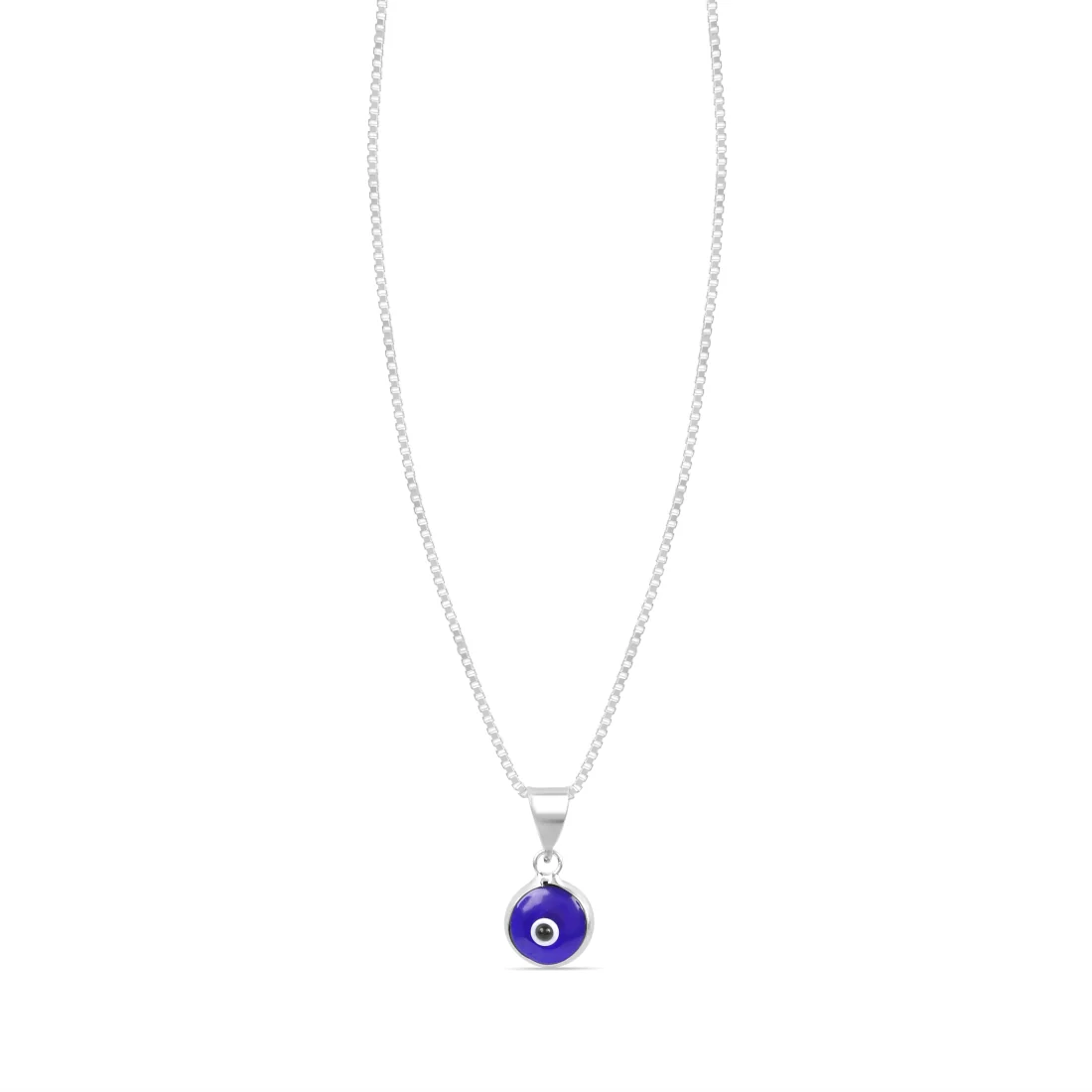 Divine Evil Eye 925 Sterling Silver Plated Pendant With Chain - Image 5