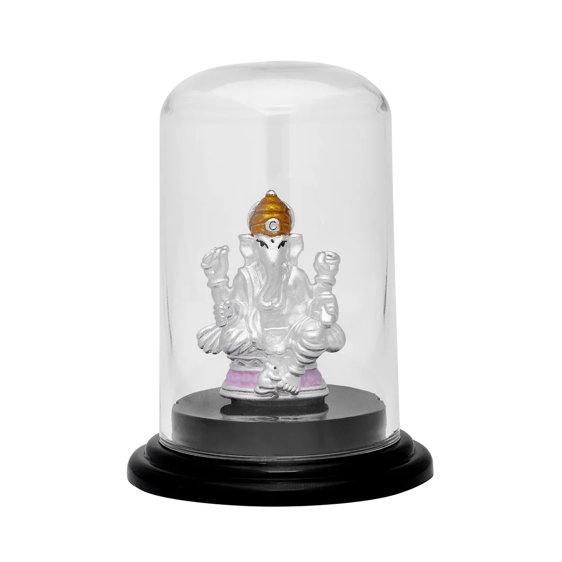 Divine Guardian Rhodium-Plated Lord Ganesha 999 Silver Idol - Image 5
