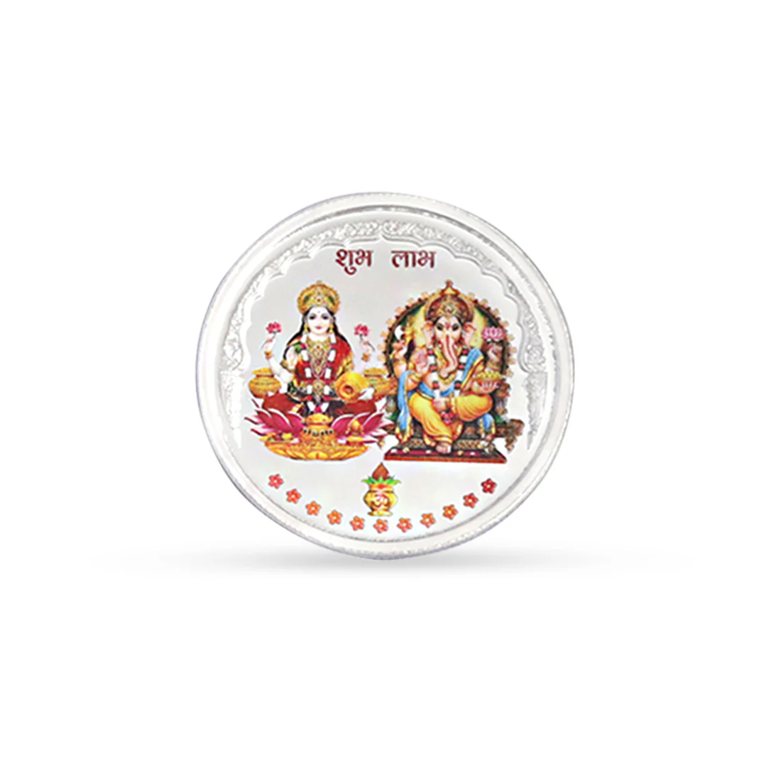 Divine Lakshmi and Ganesha 999 Fine Silver Coin- 20 gm - Image 3