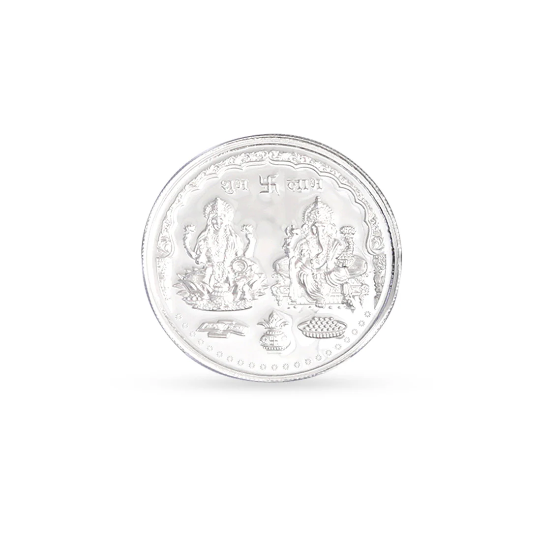 Divine Lakshmi and Ganesha 999 Fine Silver Coin- 50 gm - Image 2