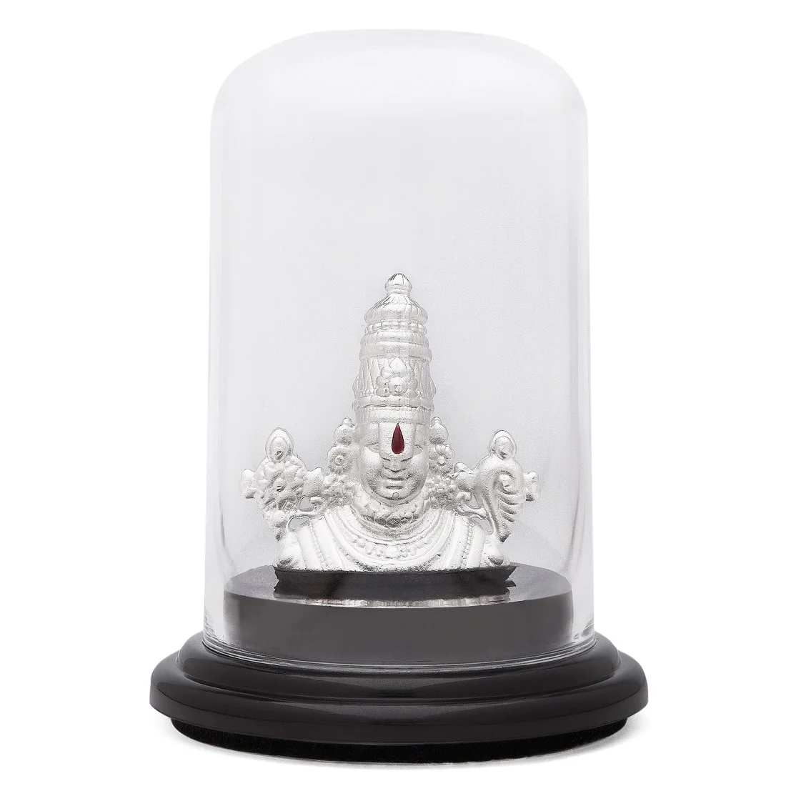 Divine Majesty Rhodium-Plated 999 Silver Tirupati Balaji Idol - Image 2