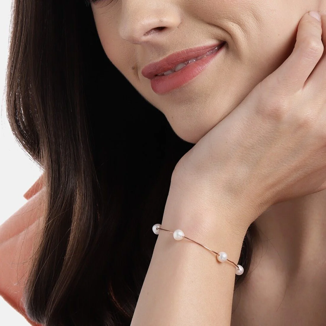 Divine Pearl Rose Gold 925 Silver Bracelet - Image 4