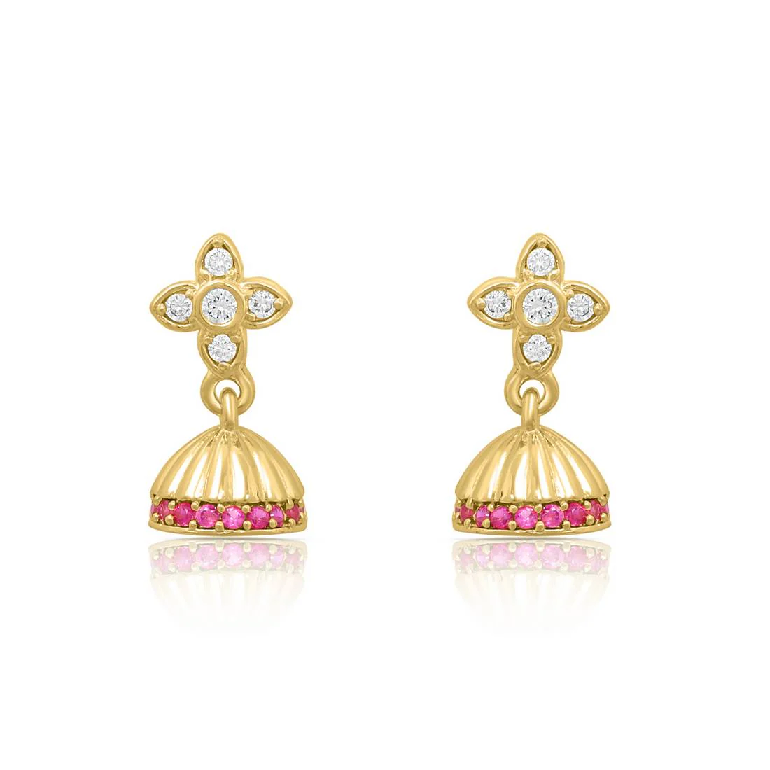 Drop Elegance Gold Plated 925 Sterling Silver Earrings - Image 3