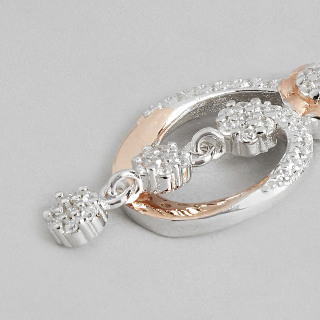 Dual Radiance Sparkle Dual Tone-Plated 925 Sterling Silver Jewelry Set - Image 6