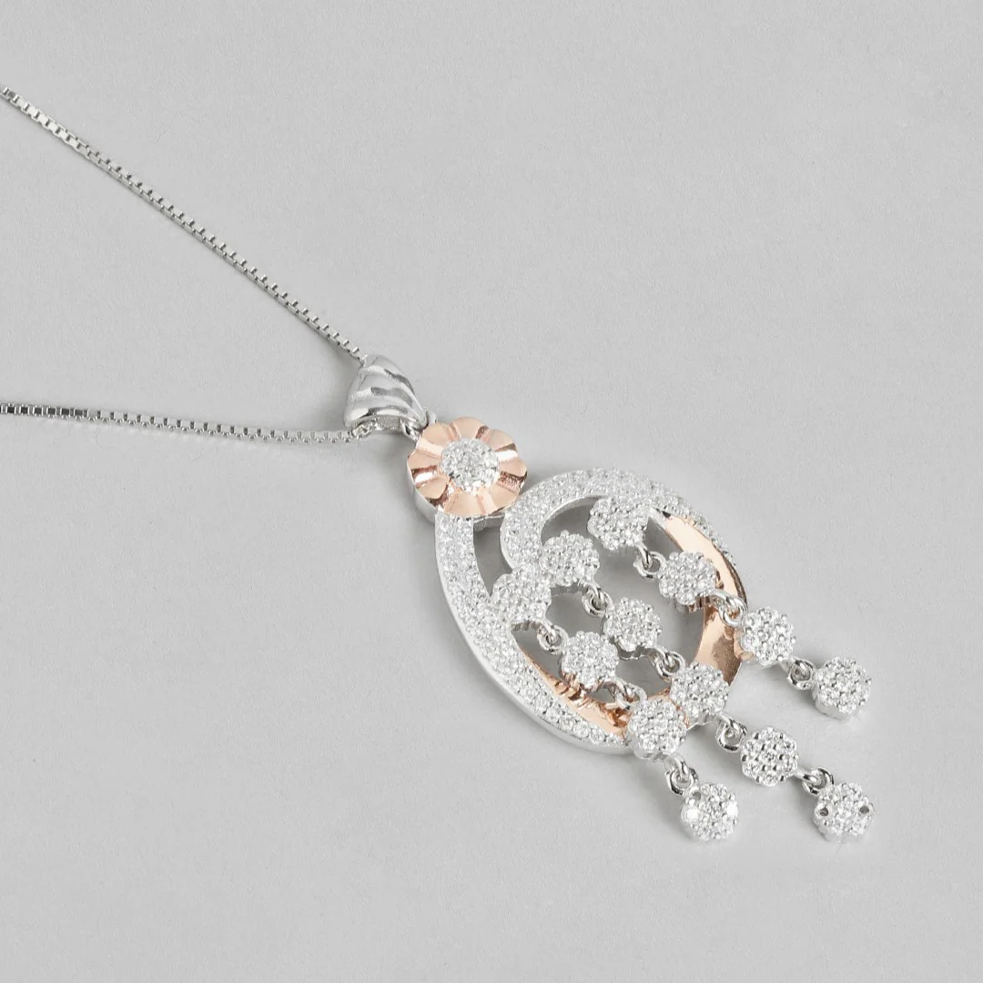 Dual Radiance Sparkle Dual Tone-Plated 925 Sterling Silver Jewelry Set - Image 8