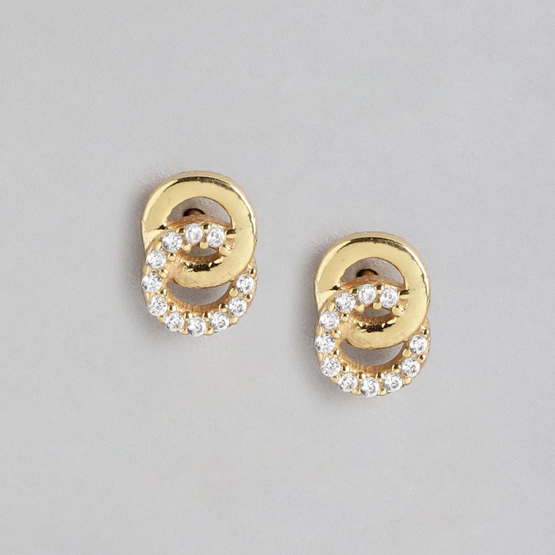 Duality in Gold 925 Sterling Silver Jewelry Set with Twin Circles - Image 5