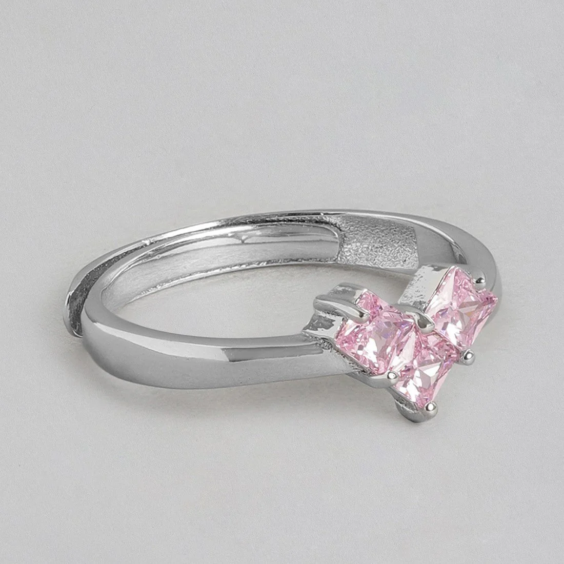 Dusty Pink Heart 925 Sterling Silver Adjustable Women Ring Gift Hamper (Adjustable) - Image 11