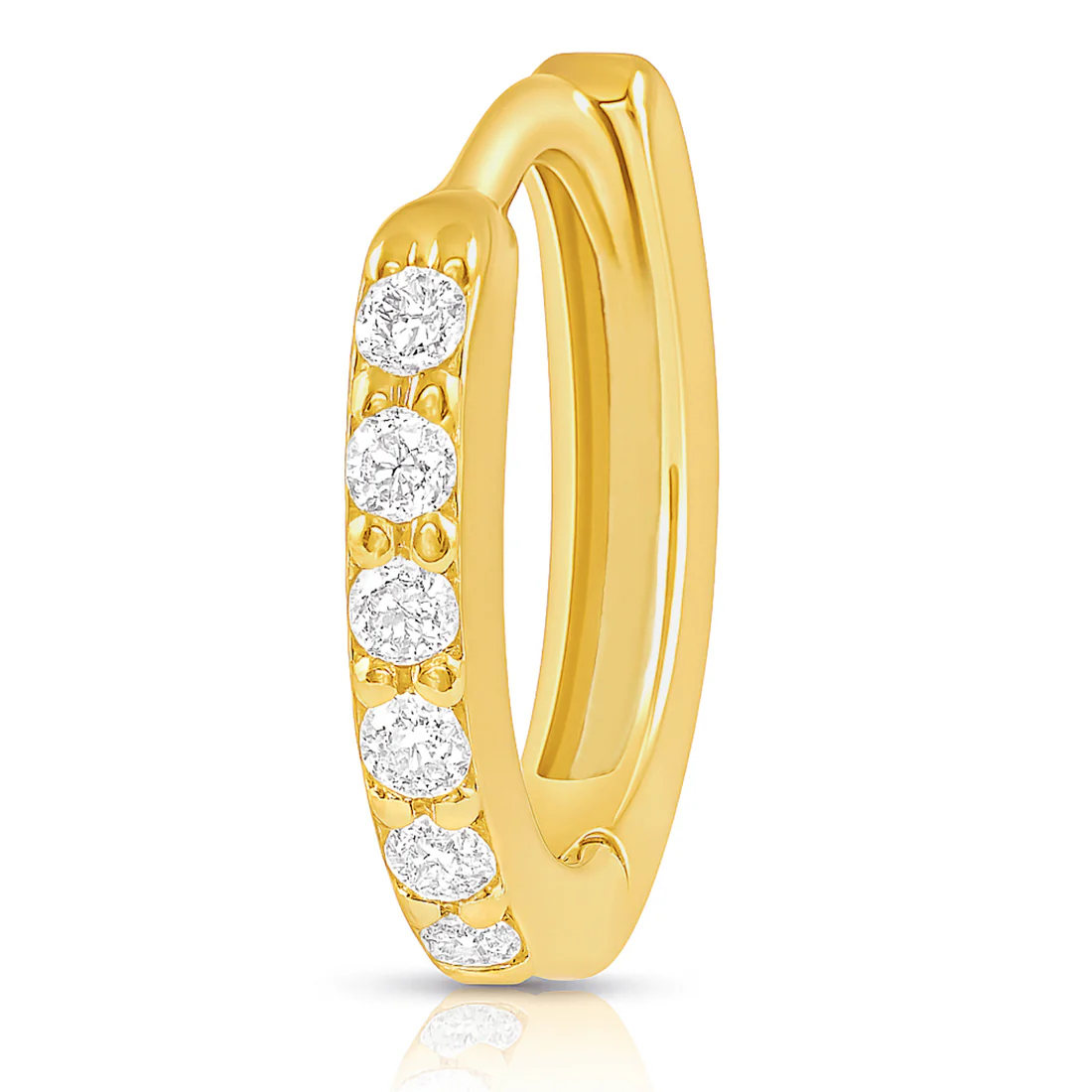The Classic Gold Moment Hoop 925 Silver Earrings - Image 5