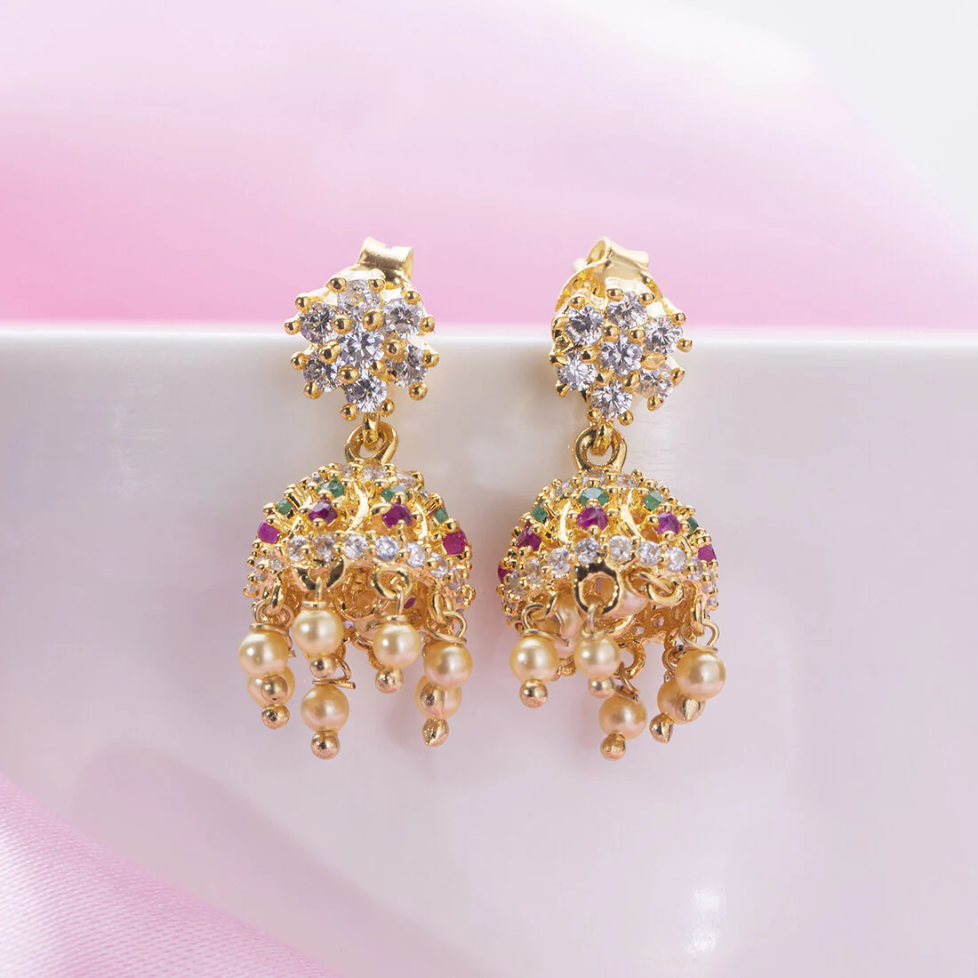 Golden Elegance Gold-Plated 925 Sterling Silver Drop Earrings