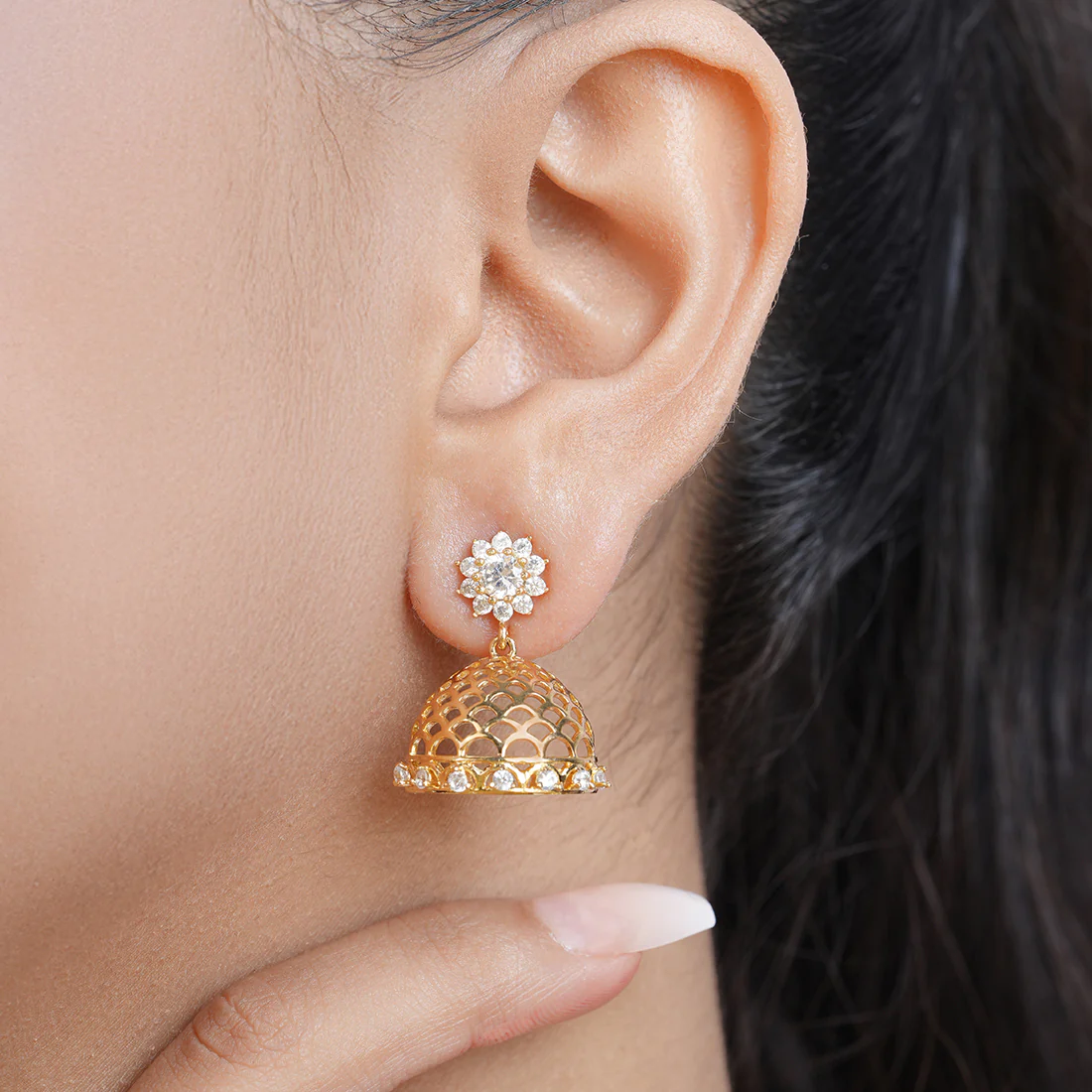 Classic Gold Plated 925 Sterling Silver Earrings - Image 2