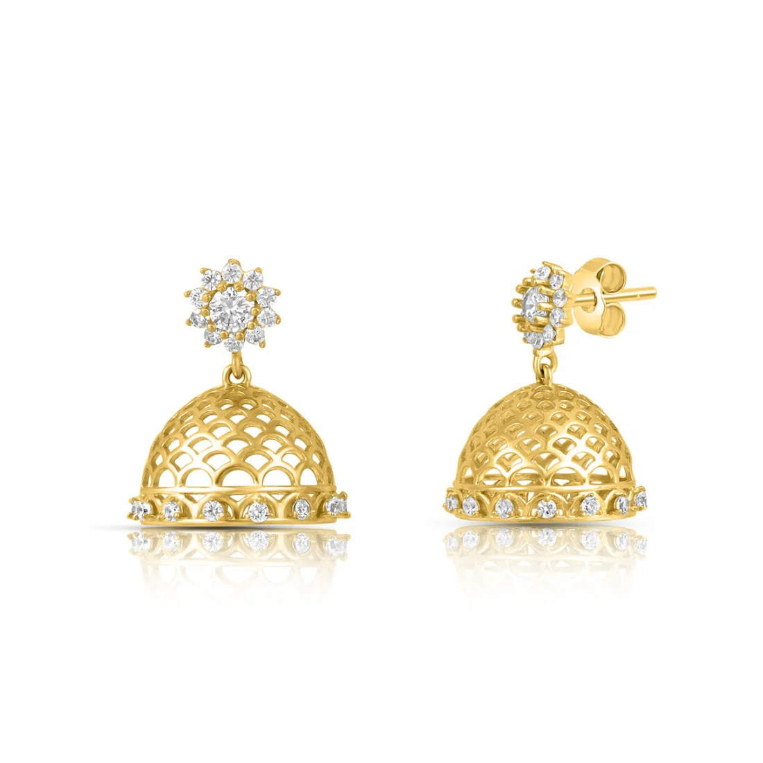 Classic Gold Plated 925 Sterling Silver Earrings - Image 3