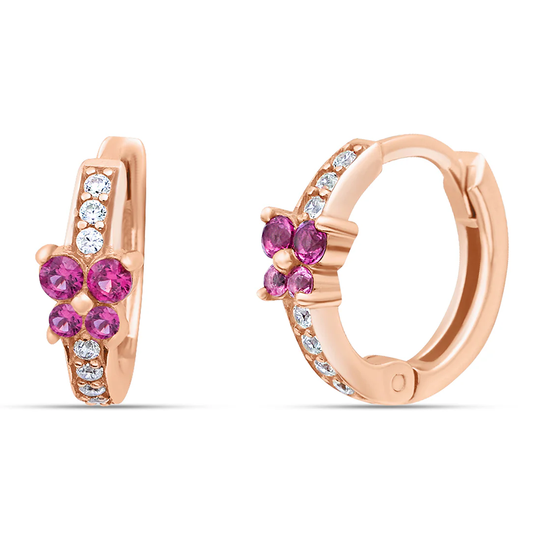 Blossom Blush Rose Gold Plated 925 Sterling Silver Earrings - Image 4