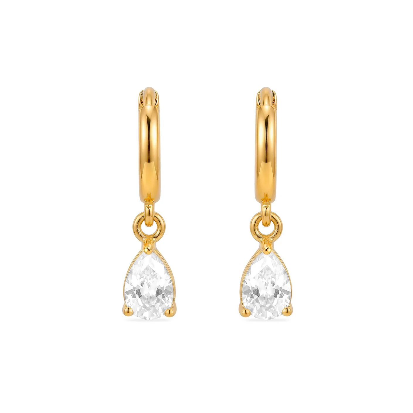 Dewdrop Glow Gold Plated 925 Silver Earrings - Image 4