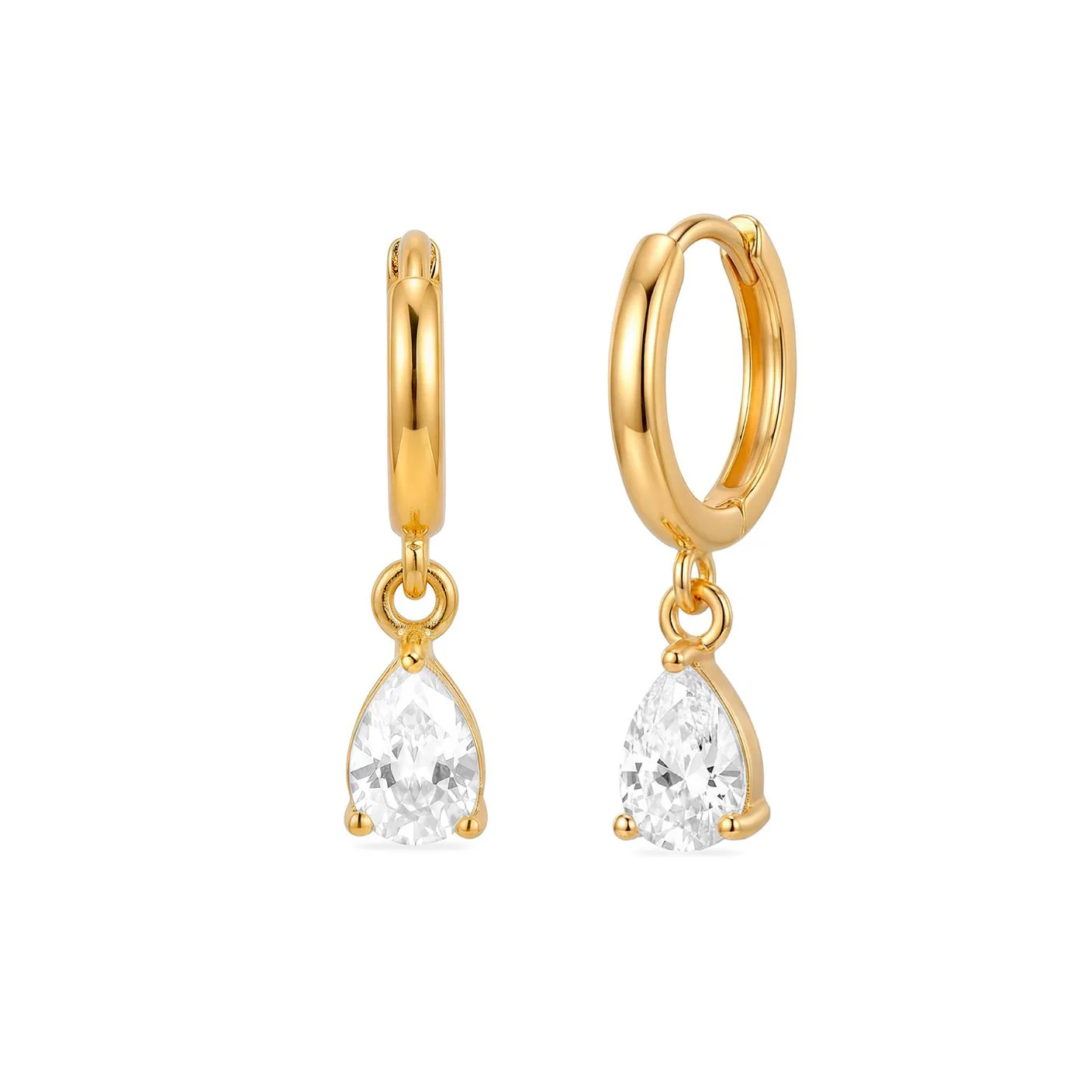 Dewdrop Glow Gold Plated 925 Silver Earrings - Image 5