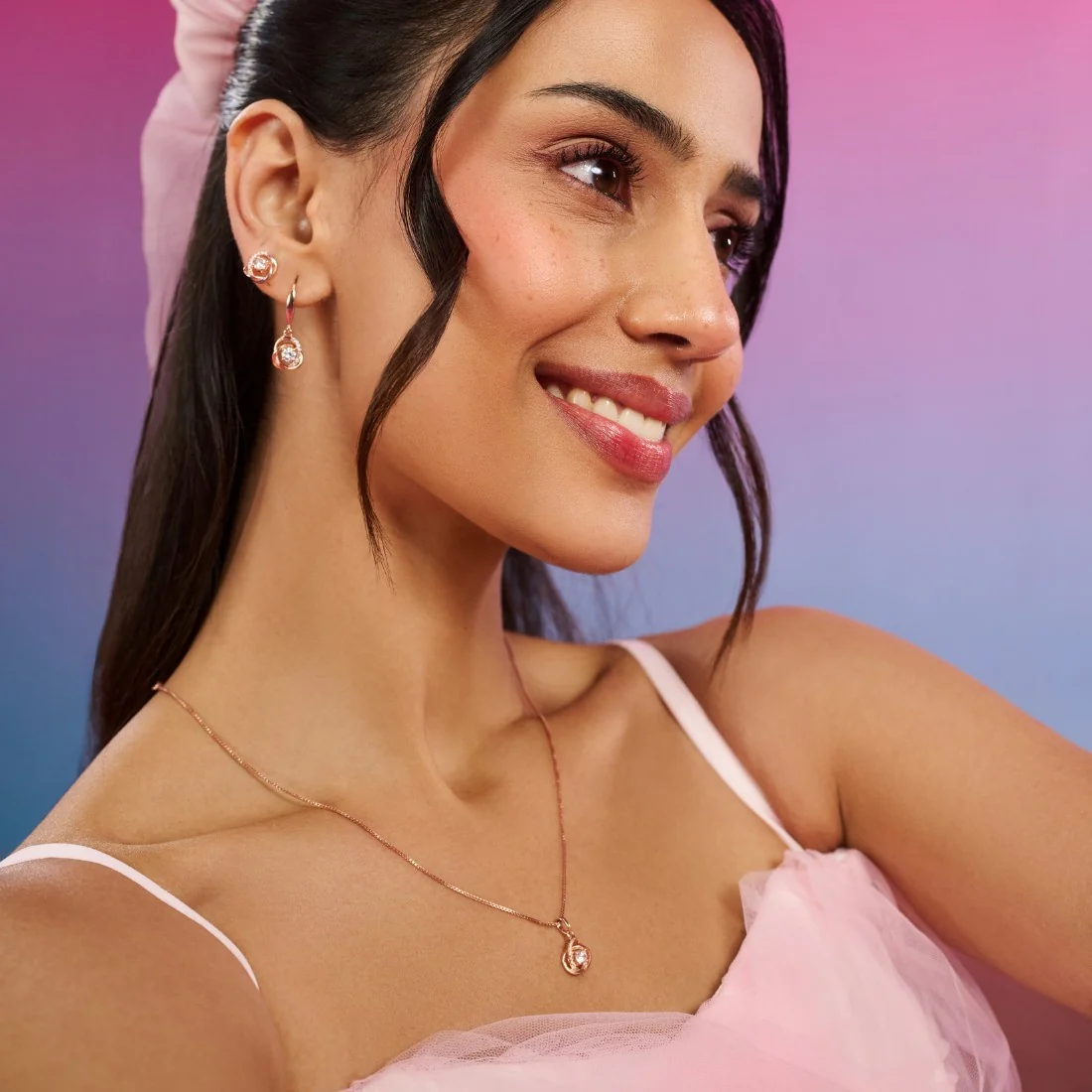 My Universe Rose Gold Silver Necklace - Image 4