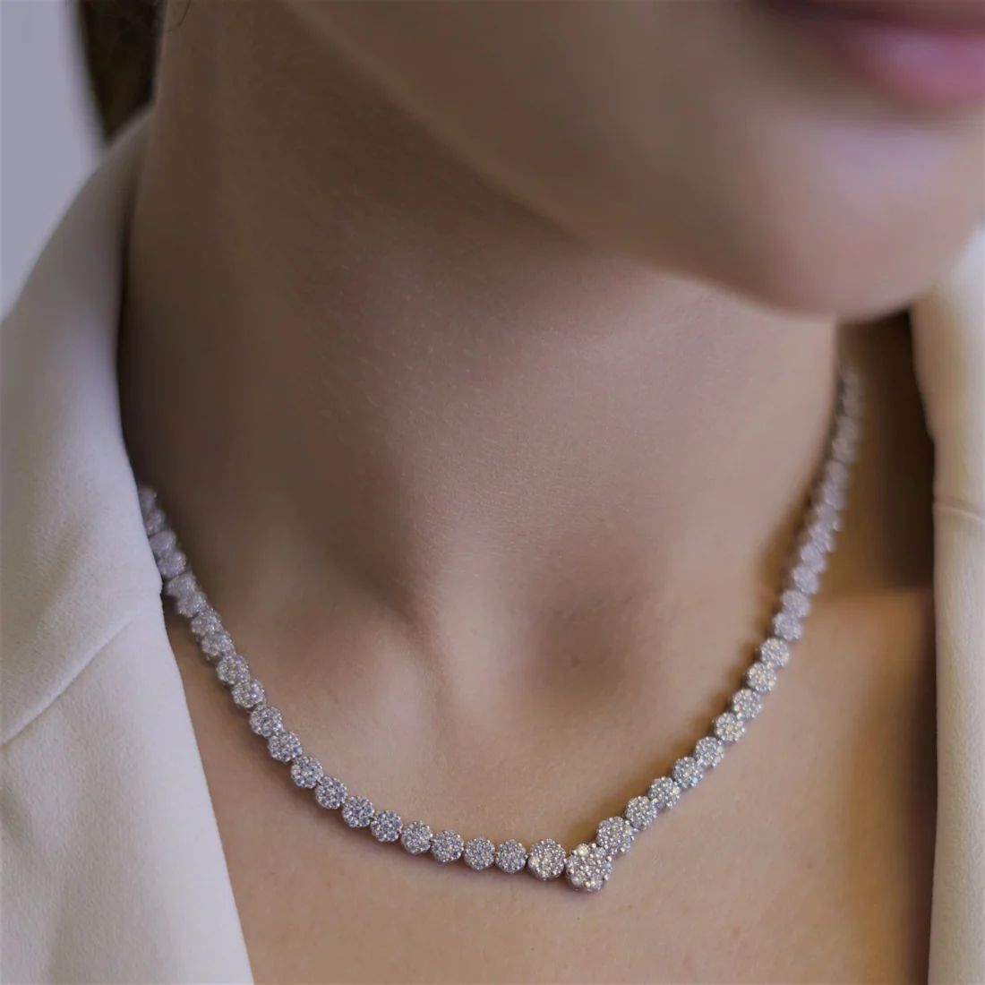 Elegancia Rhodium Plated 925 Silver Necklace - Image 4