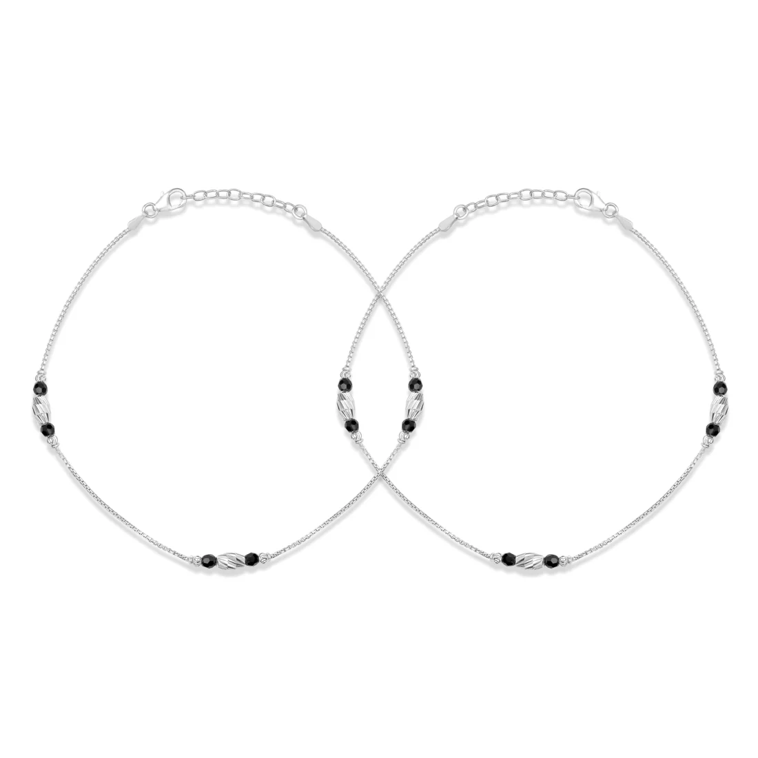 Elegant 925 Sterling Silver Box Chain Anklet - Image 3