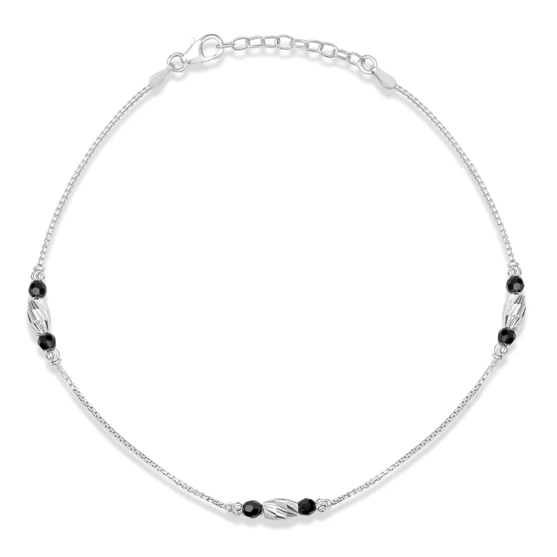 Elegant 925 Sterling Silver Box Chain Anklet - Image 4