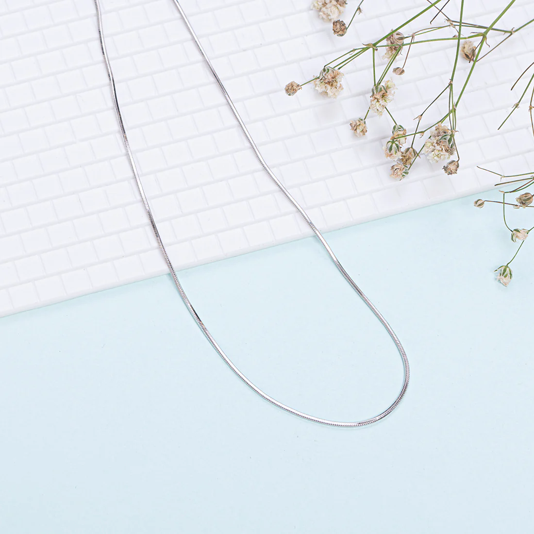 Elegant Rhodium Plated 925 Sterling Silver Chain - Image 4
