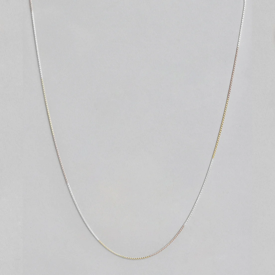 Elegant and Classic Triple Tone 925 Silver Chain - Image 3