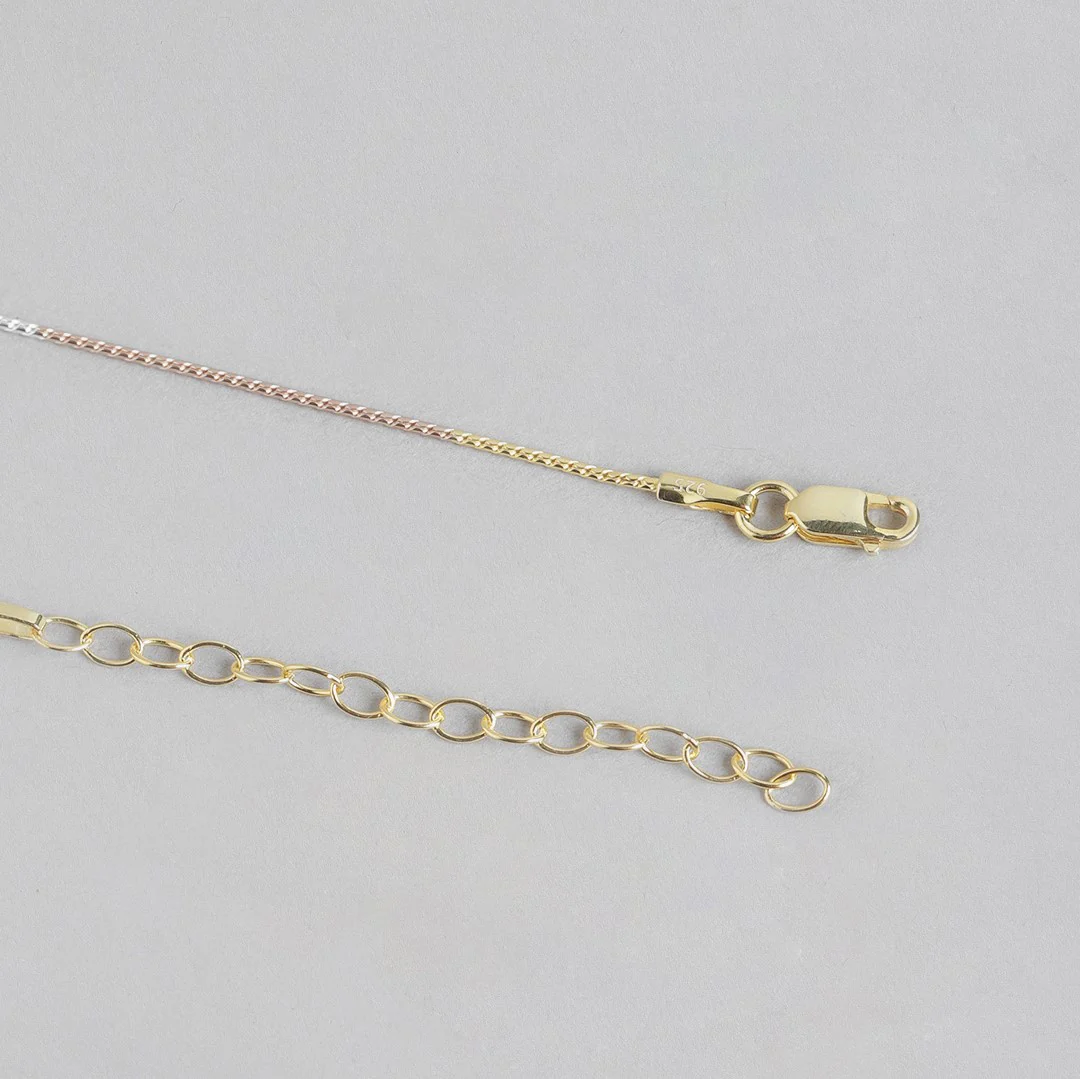 Elegant and Classic Triple Tone 925 Silver Chain - Image 5