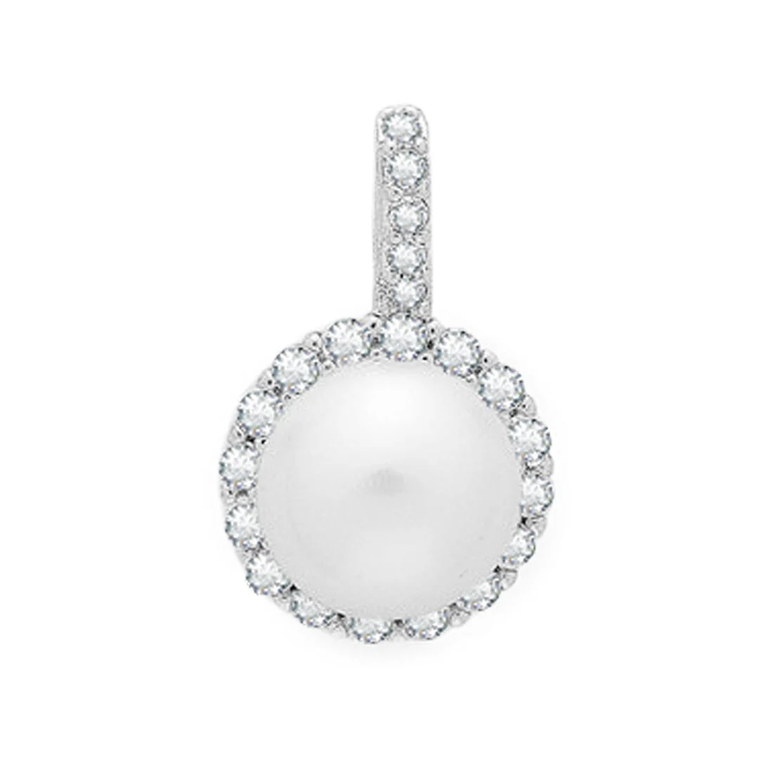 Elegant Circle Rhodium Plated 925 Sterling Silver Pendant - Image 4