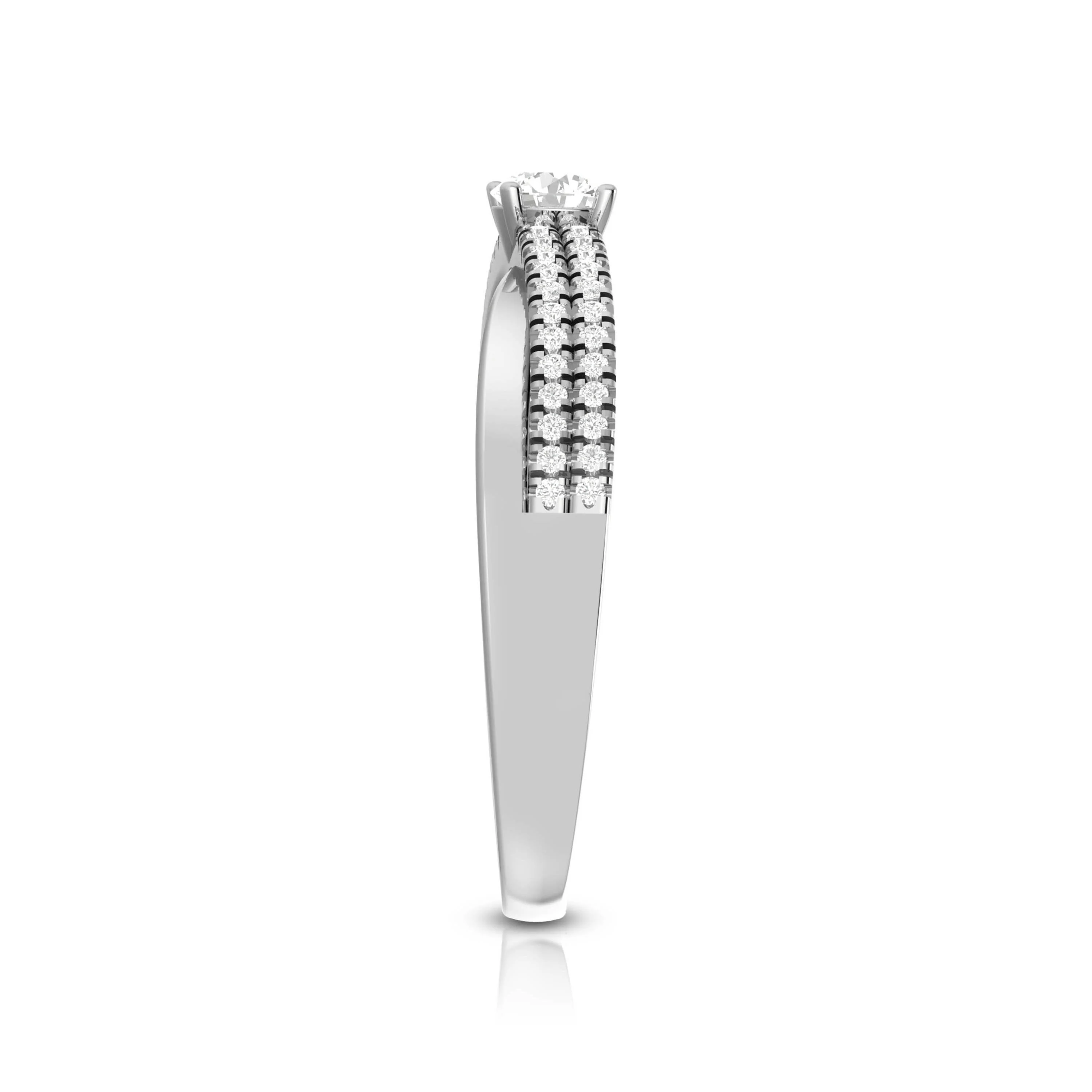 0.34 CT Elegant Cross Diamond Gold Ring - Image 15