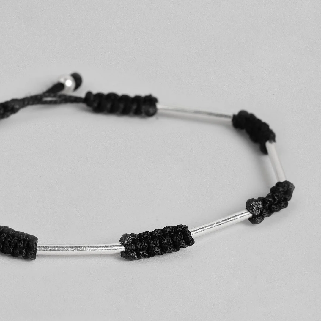 Elegant Flexibility 925 Sterling Silver Adjustable Thread Bracelet - Image 5