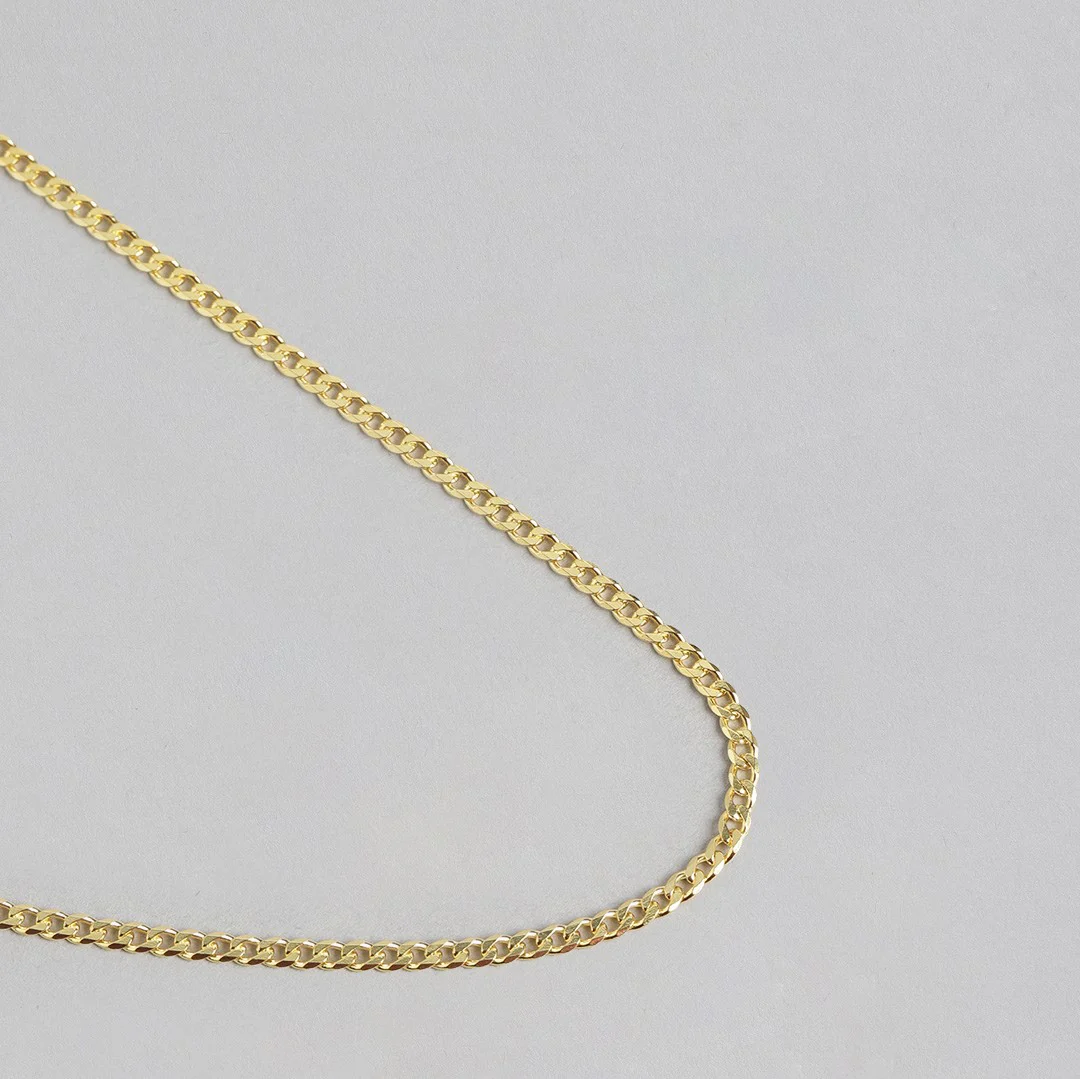 Elegant Golden Plated 925 Sterling Silver Curb Chain - Image 6