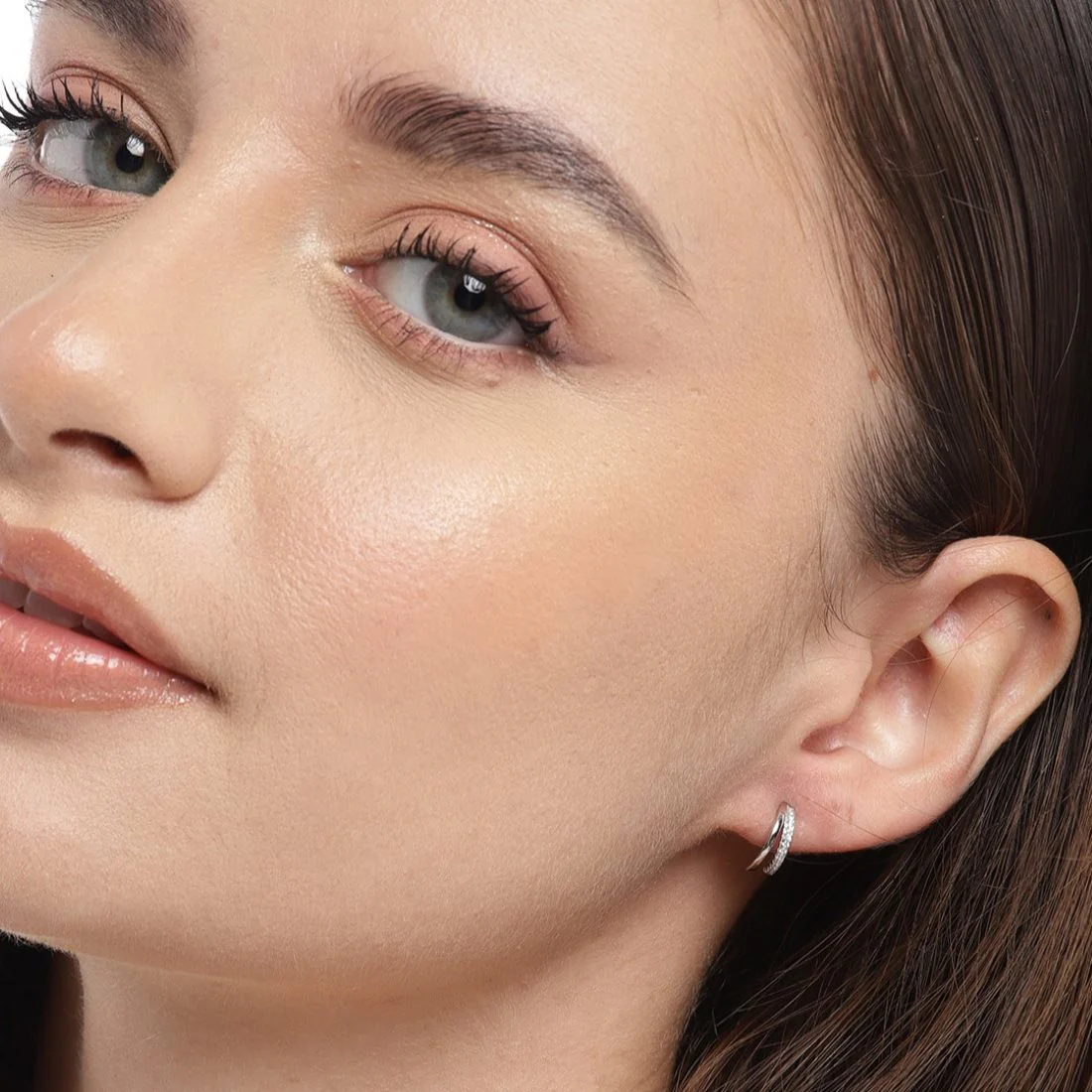 Elegant Rhodium CZ Elegance 925 Sterling Silver Earrings - Image 3