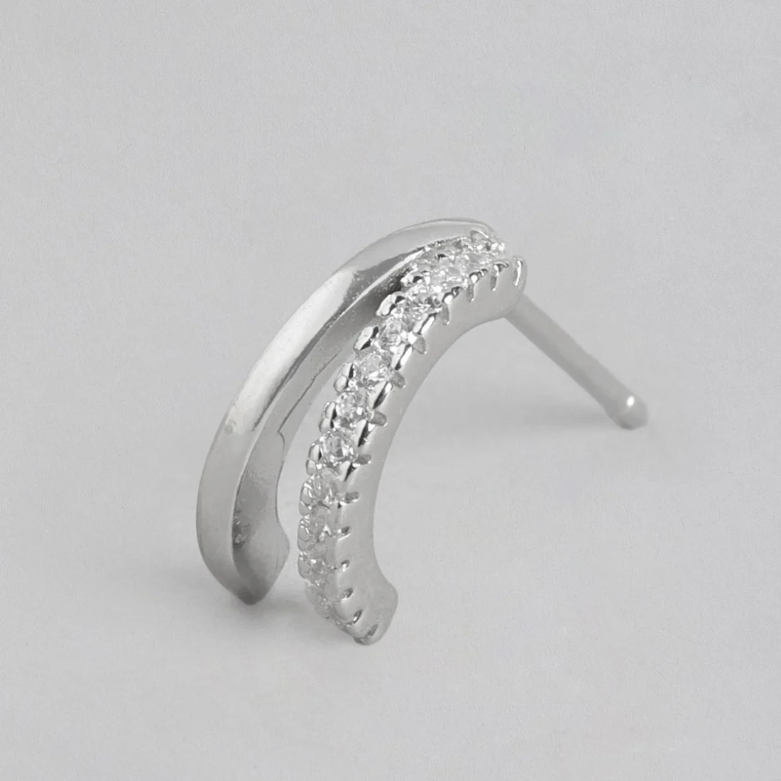 Elegant Rhodium CZ Elegance 925 Sterling Silver Earrings - Image 5