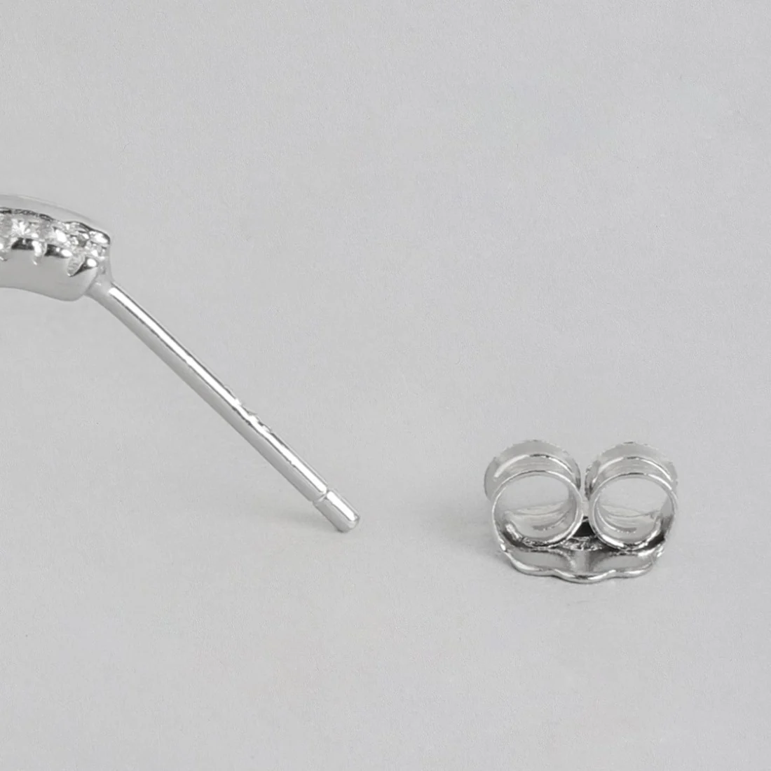 Elegant Rhodium CZ Elegance 925 Sterling Silver Earrings - Image 6