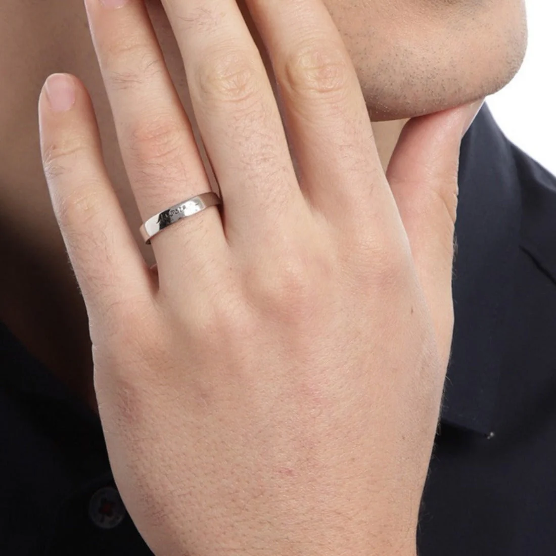 Endless Love Line 925 Silver Couple Rings  - Valentines Edition With Gift Box (Adjustable) - Image 4
