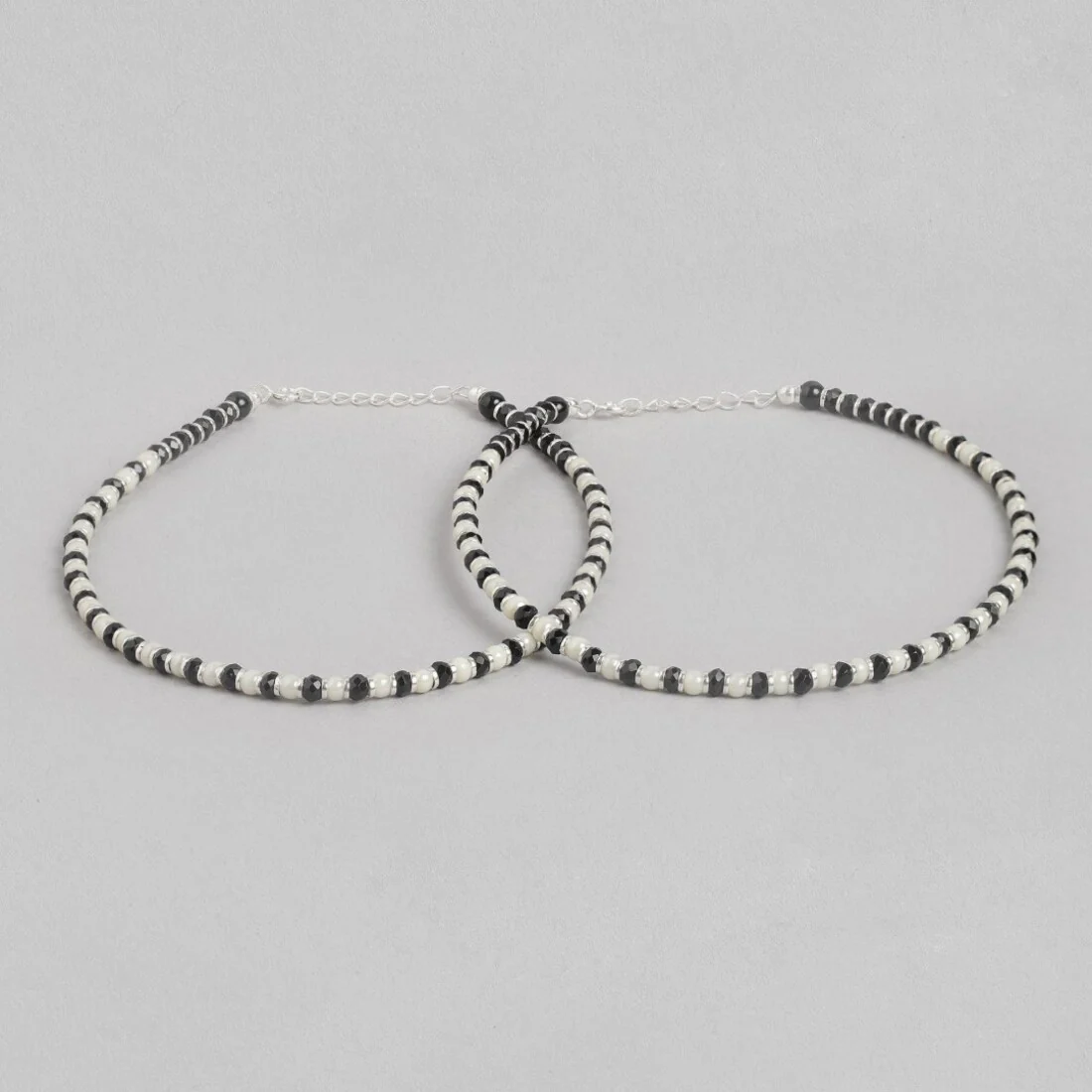 Enigmatic Serenity Rhodium Plated 925 Sterling Silver Anklet - Image 4