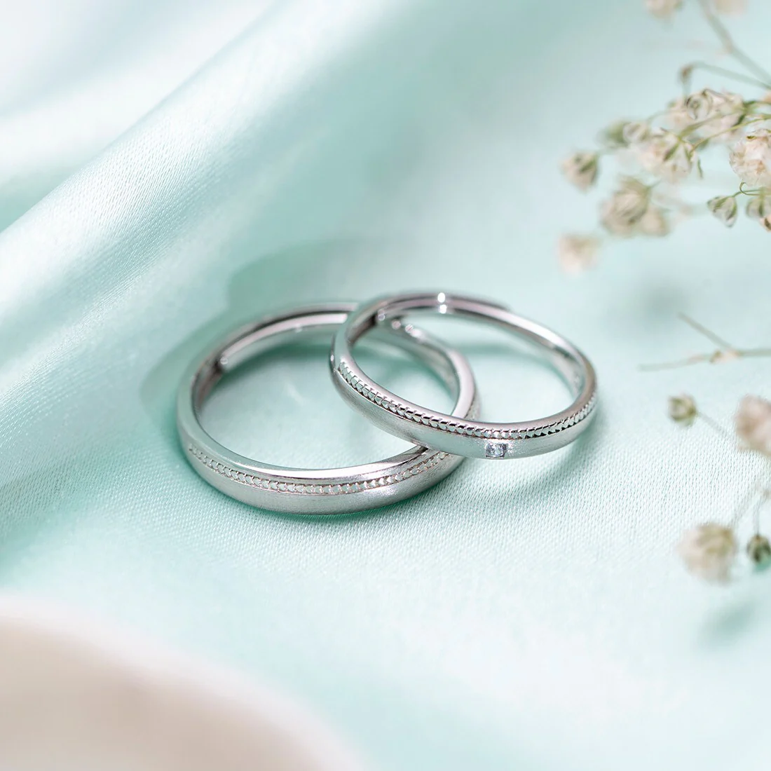 Eternal Bond 925 Sterling Silver Rhodium Plated Couple Ring (Adjustable) - Image 2