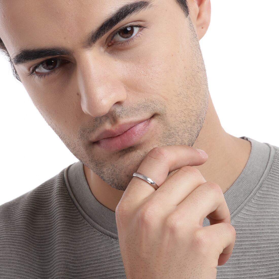 Eternal Bond 925 Sterling Silver Rhodium Plated Couple Ring (Adjustable) - Image 3