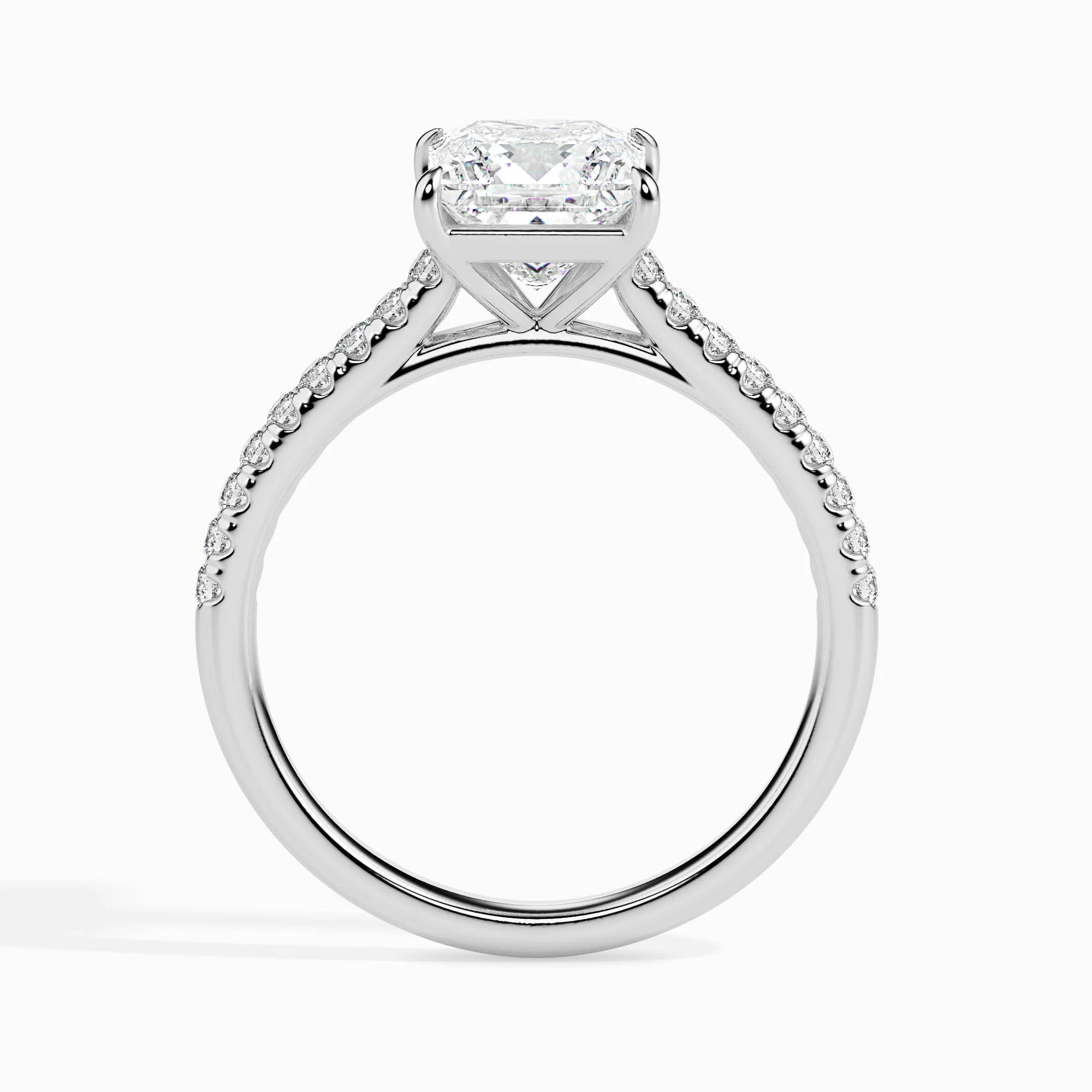 1.5 CT Square Solitaire Band Gold Ring with Lab-Grown Diamonds - Image 10