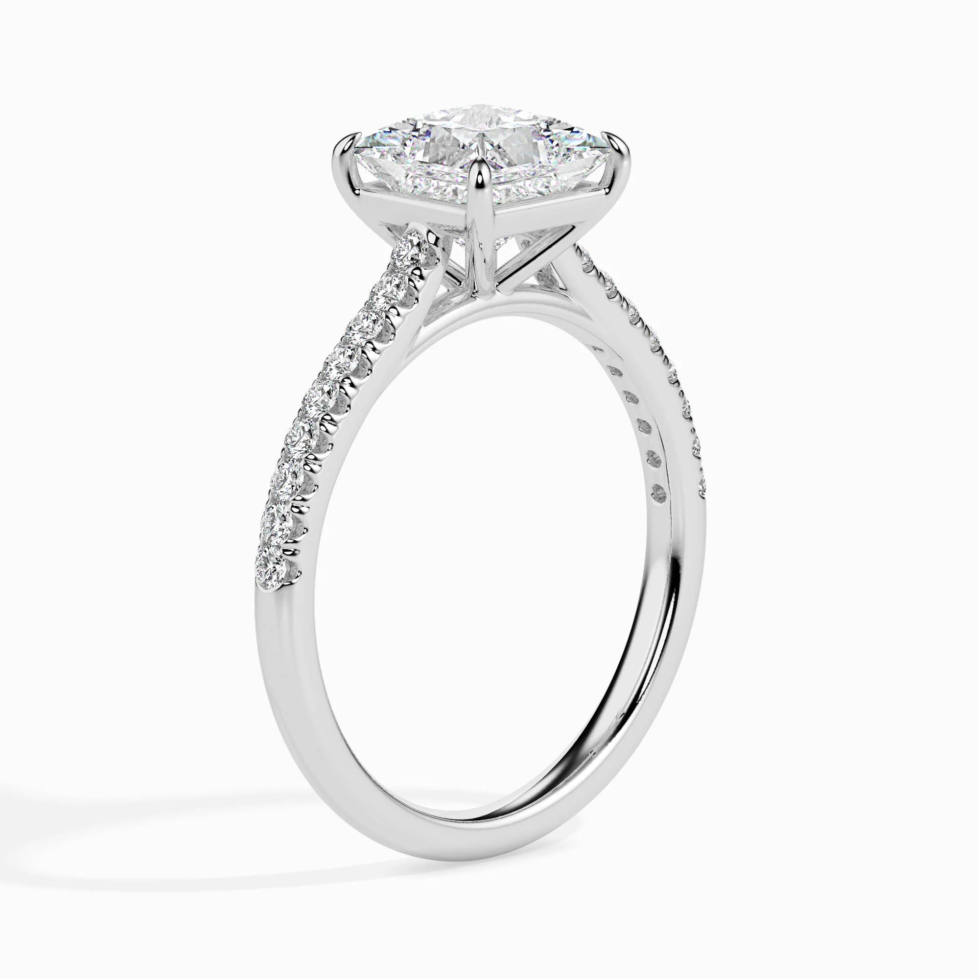 1.5 CT Square Solitaire Band Gold Ring with Lab-Grown Diamonds - Image 11