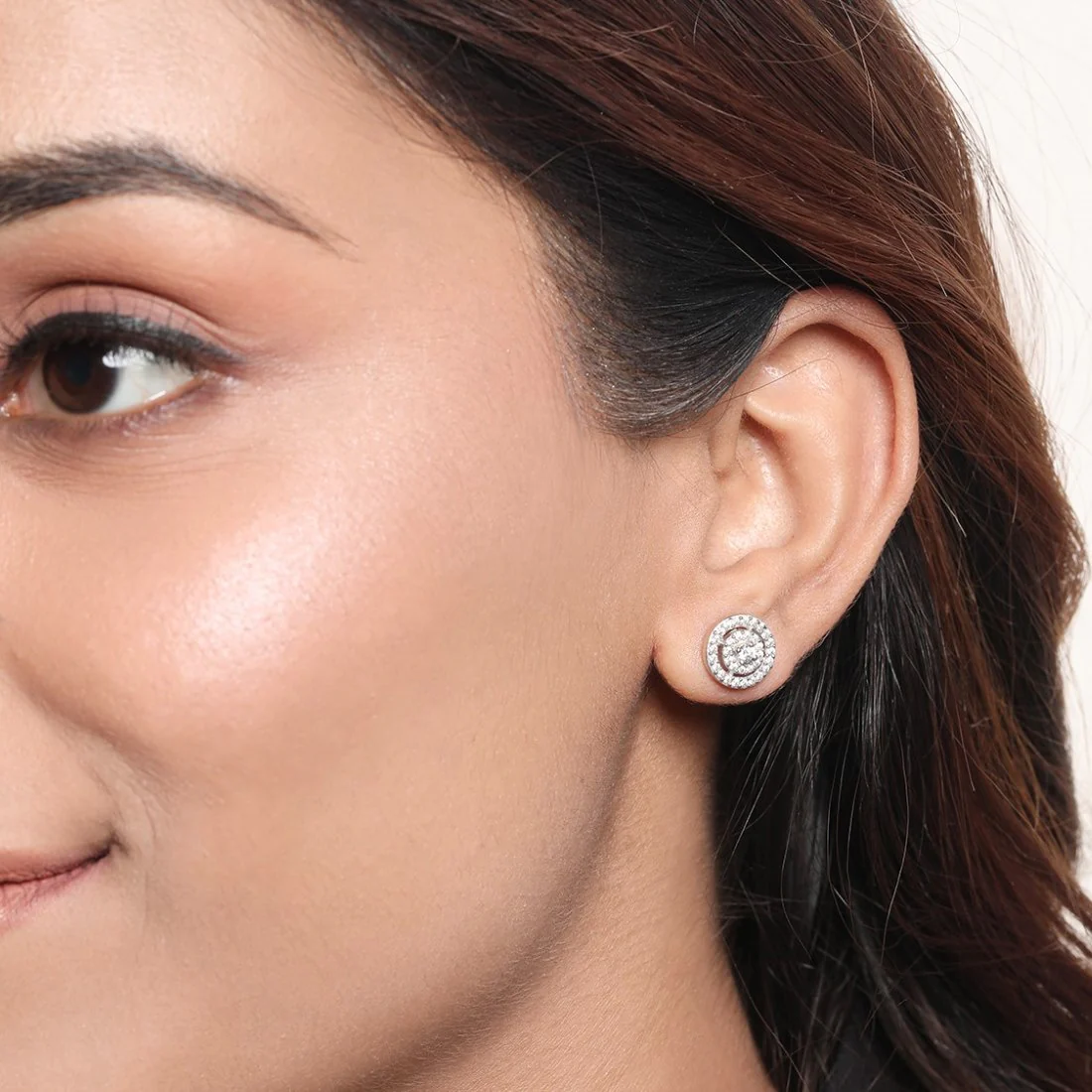 Eternal Circles Rhodium-Plated 925 Sterling Silver Earrings - Image 3