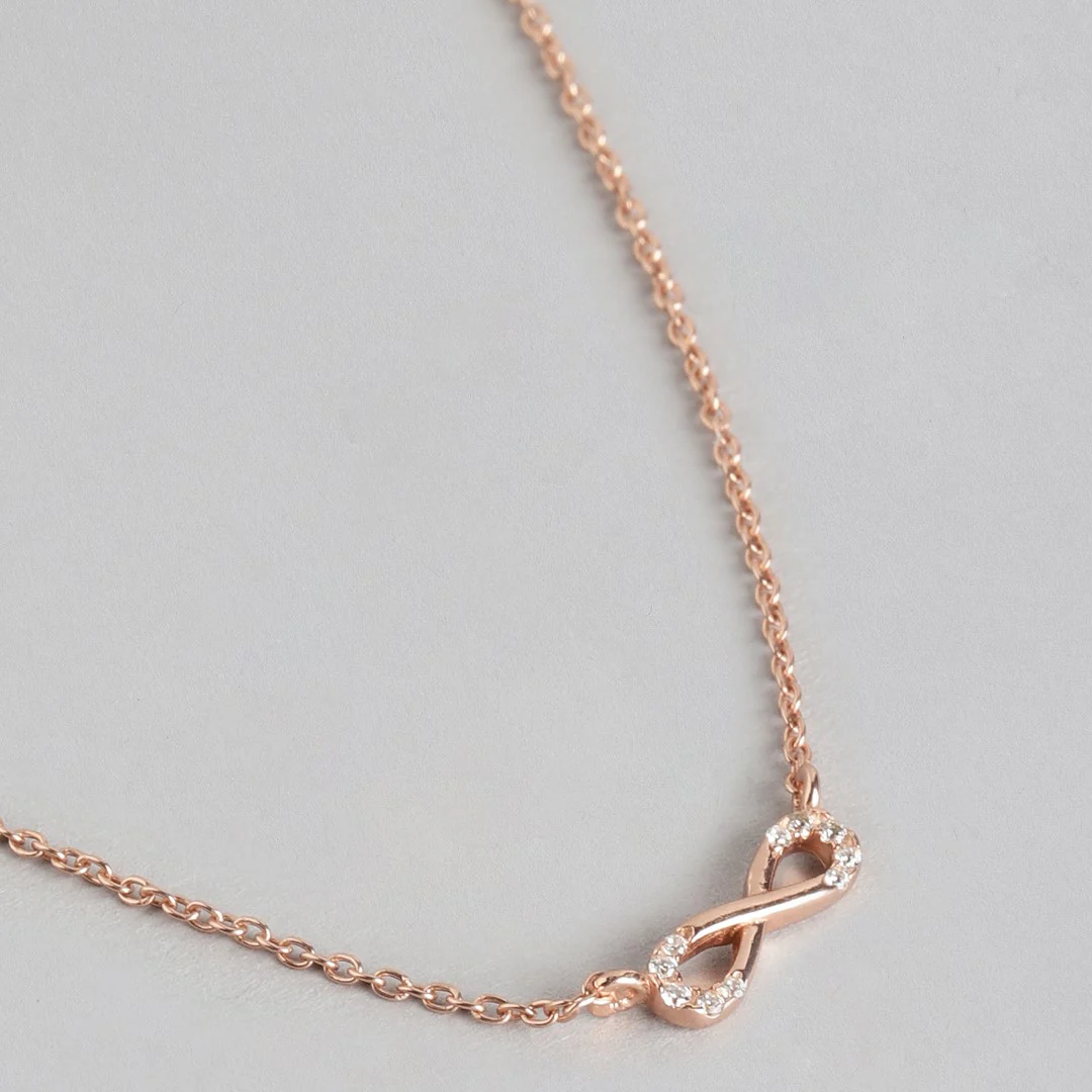 Eternal Infinity CZ Glow 925 Sterling Silver Necklace - Image 8