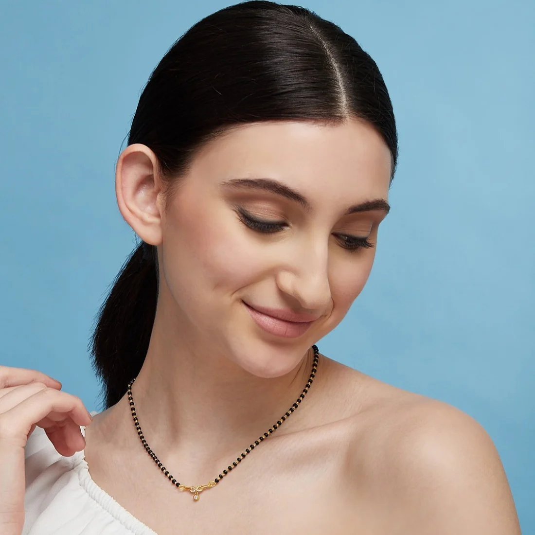 Eternal Infinity Gold-Plated CZ 925 Sterling Silver Mangalsutra - Image 3