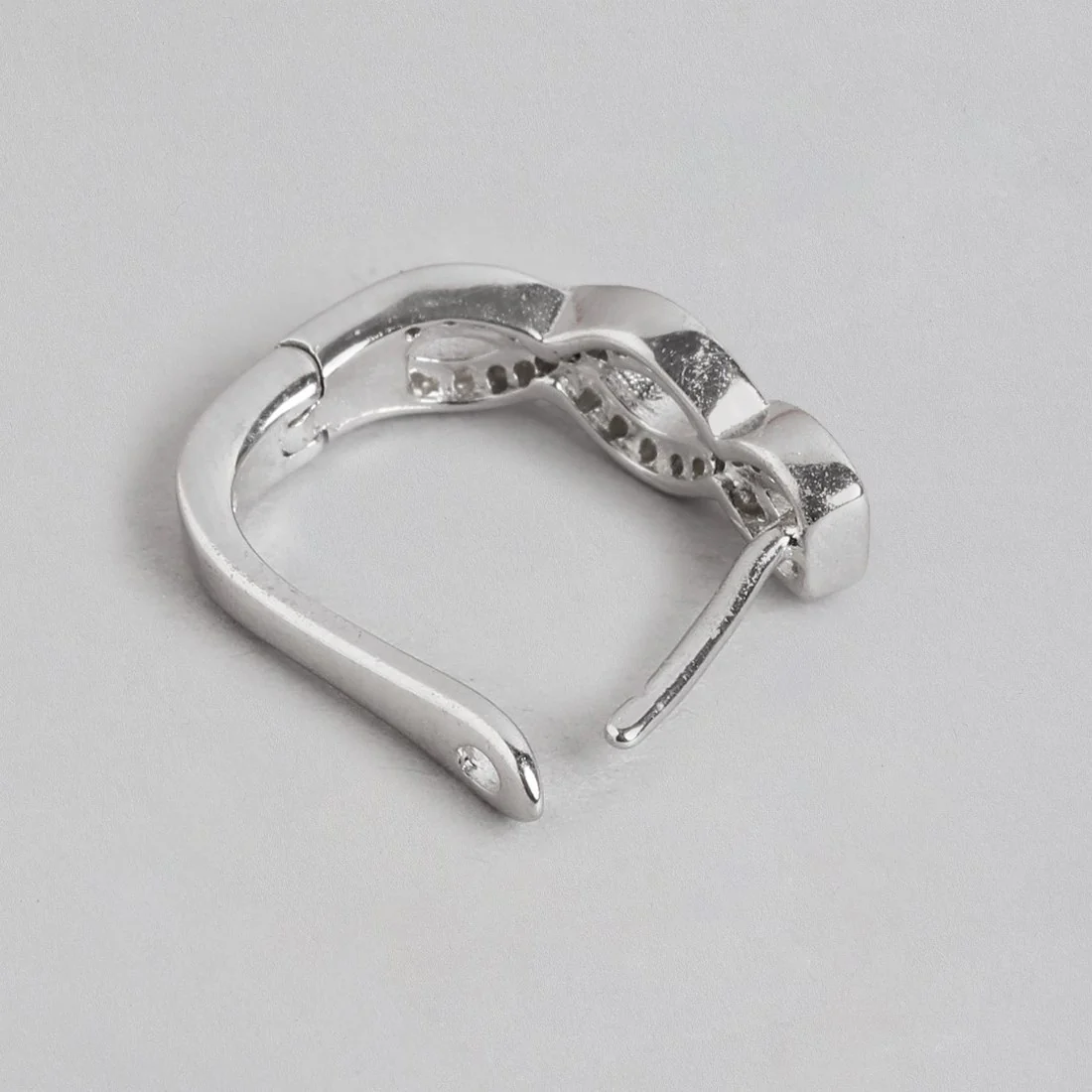 Eternal Infinity Rhodium-Plated Cubic Zirconia 925 Sterling Silver Earrings - Image 6