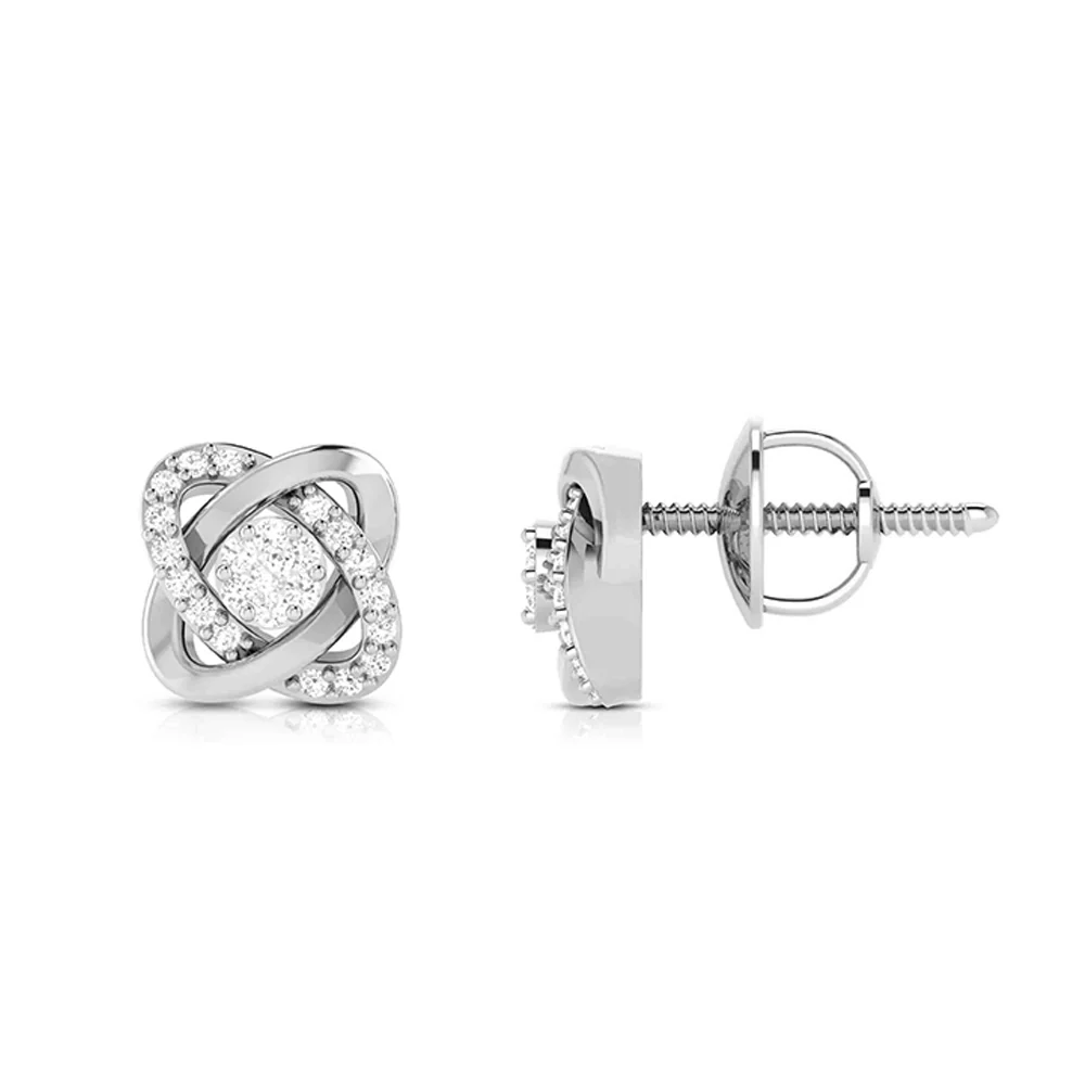 Eternal Knot Lab-Grown Diamond Stud Earrings - Image 11