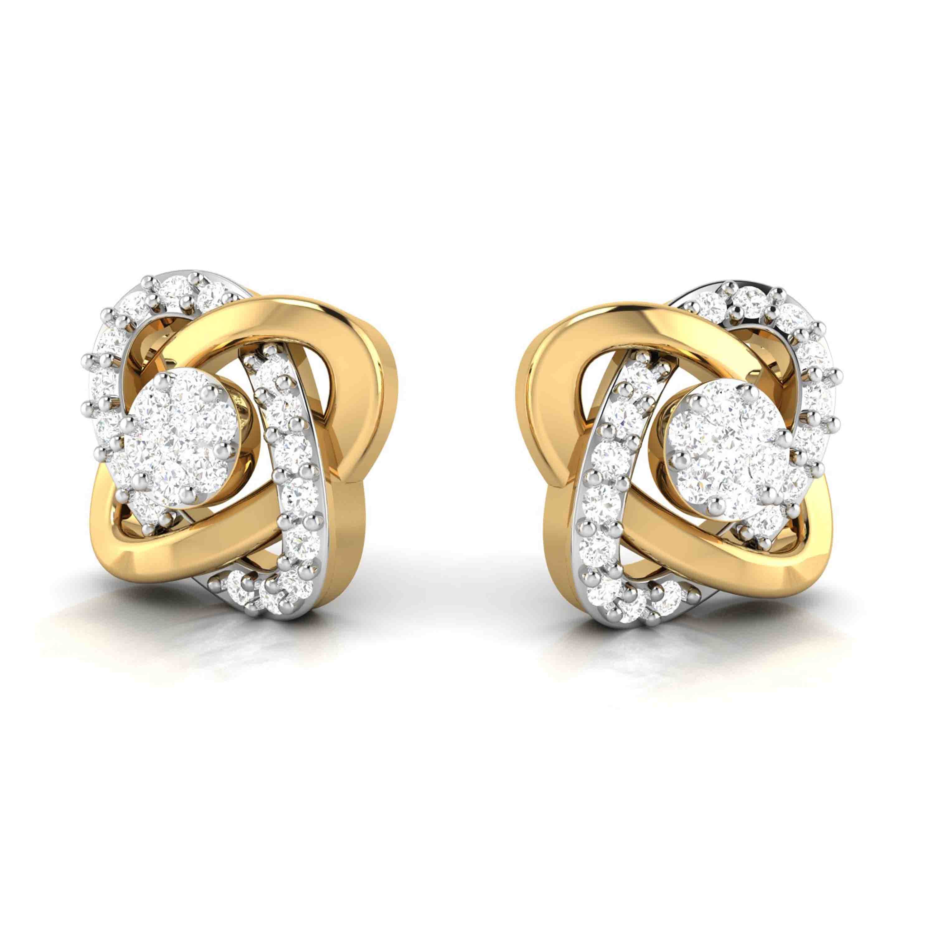 Eternal Knot Lab-Grown Diamond Stud Earrings - Image 3