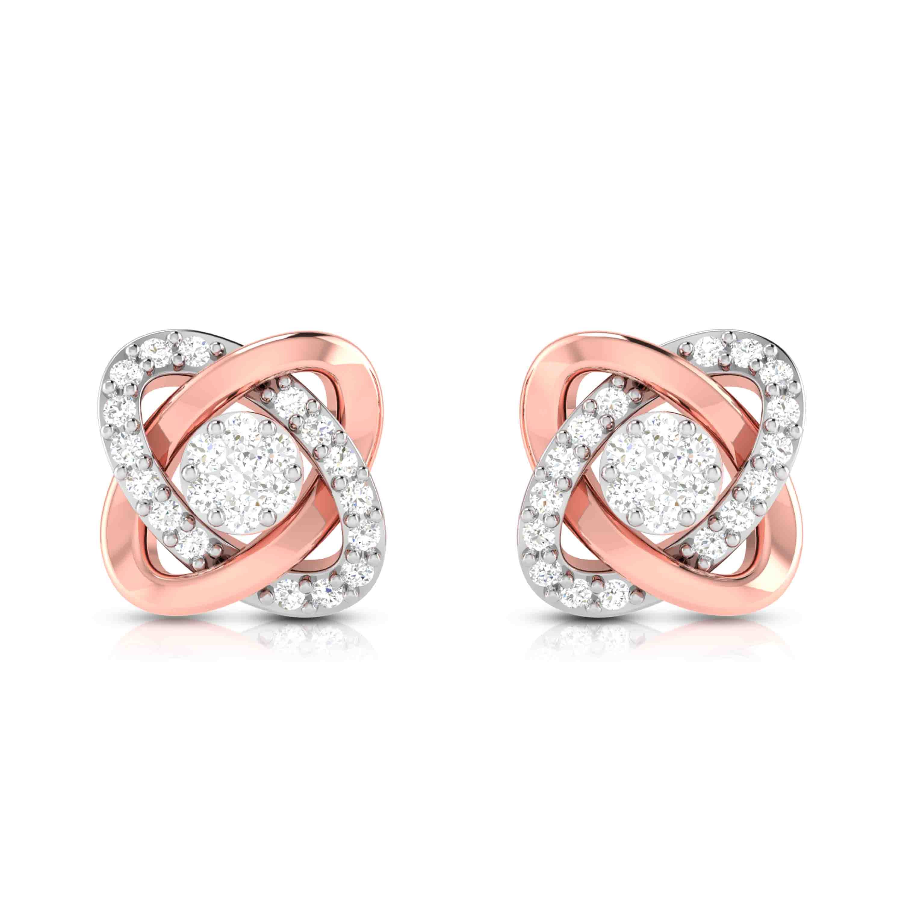 Eternal Knot Lab-Grown Diamond Stud Earrings - Image 7