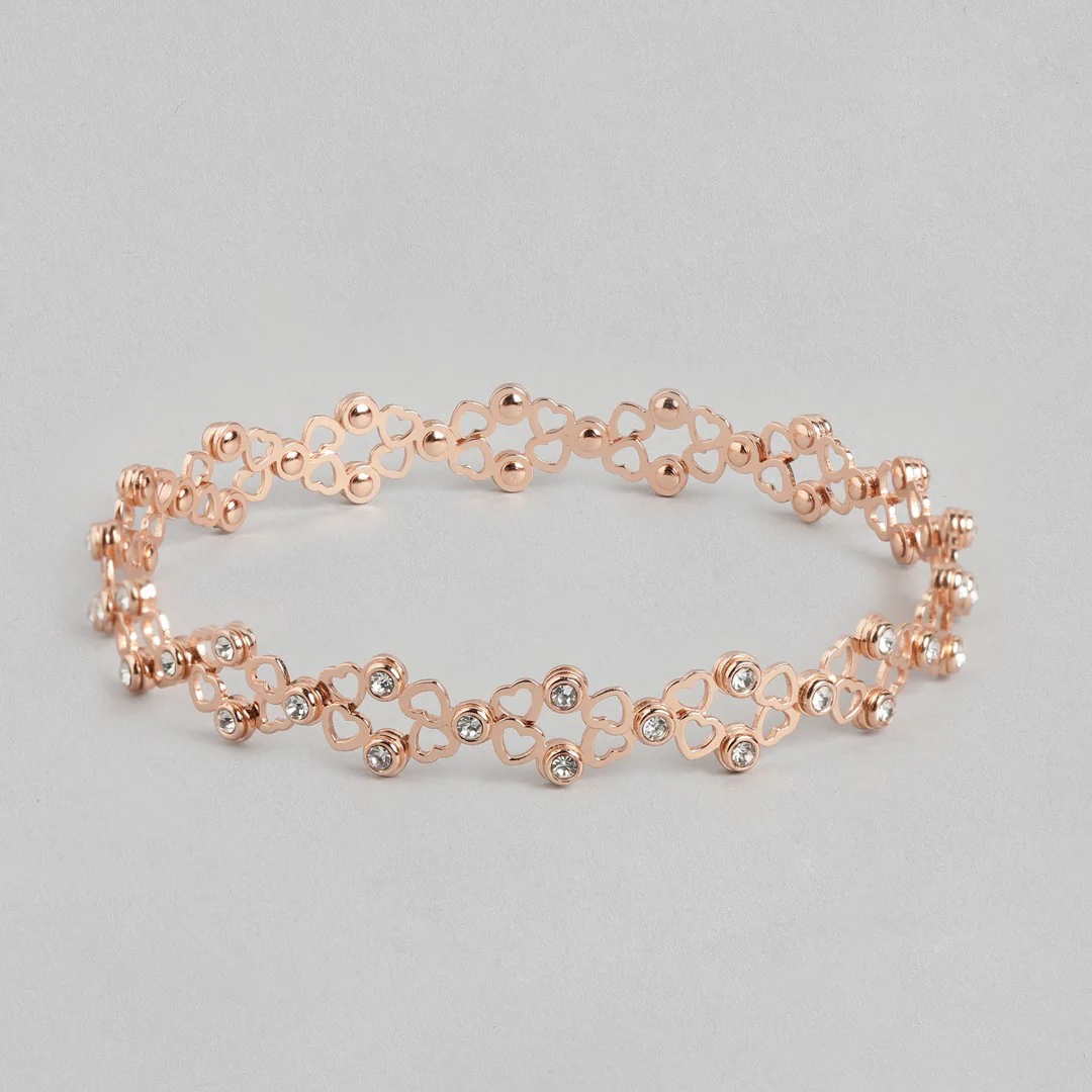 Eternal Love 925 Sterling Silver Rose Gold Plated Heart Bracelet - Image 5