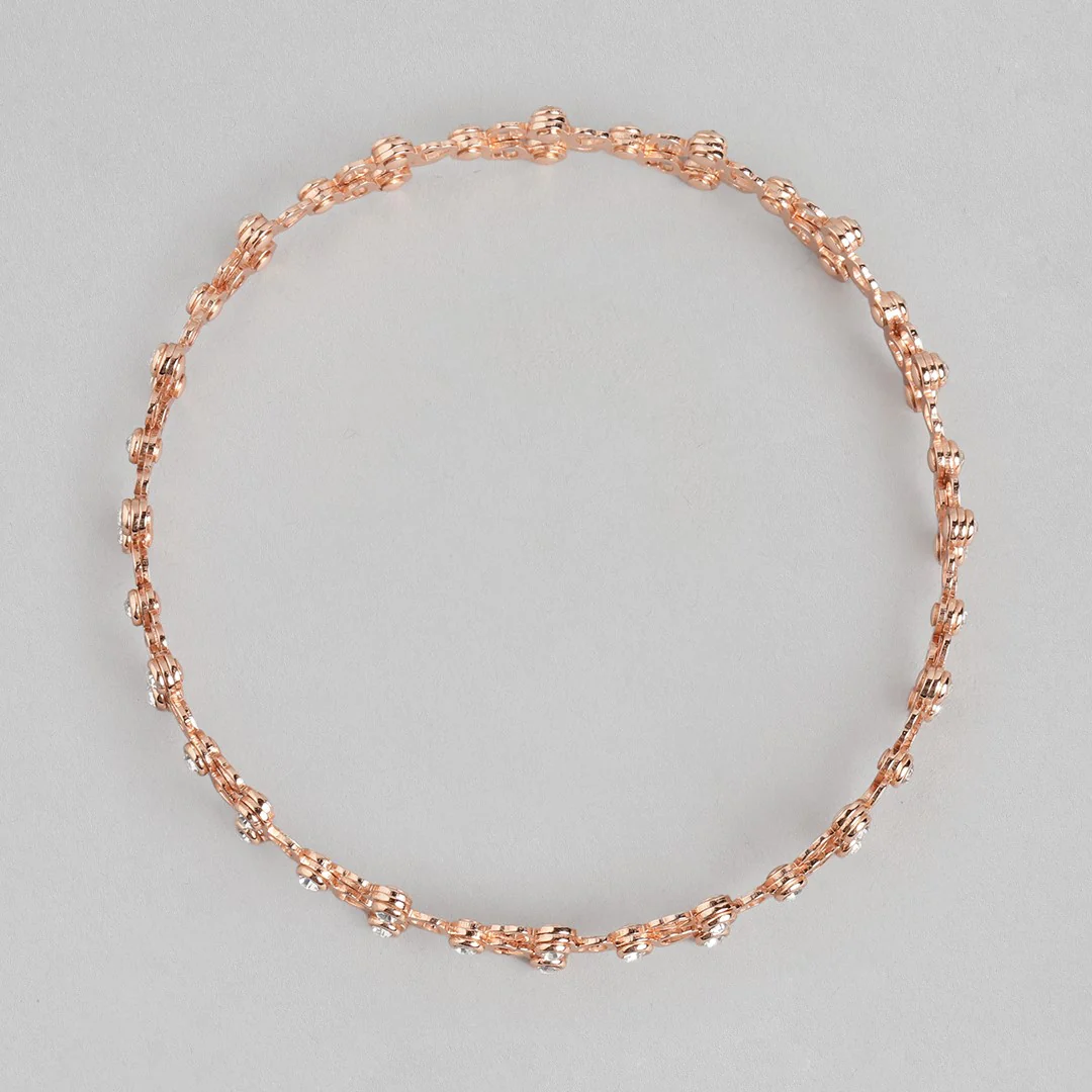 Eternal Love 925 Sterling Silver Rose Gold Plated Heart Bracelet - Image 7