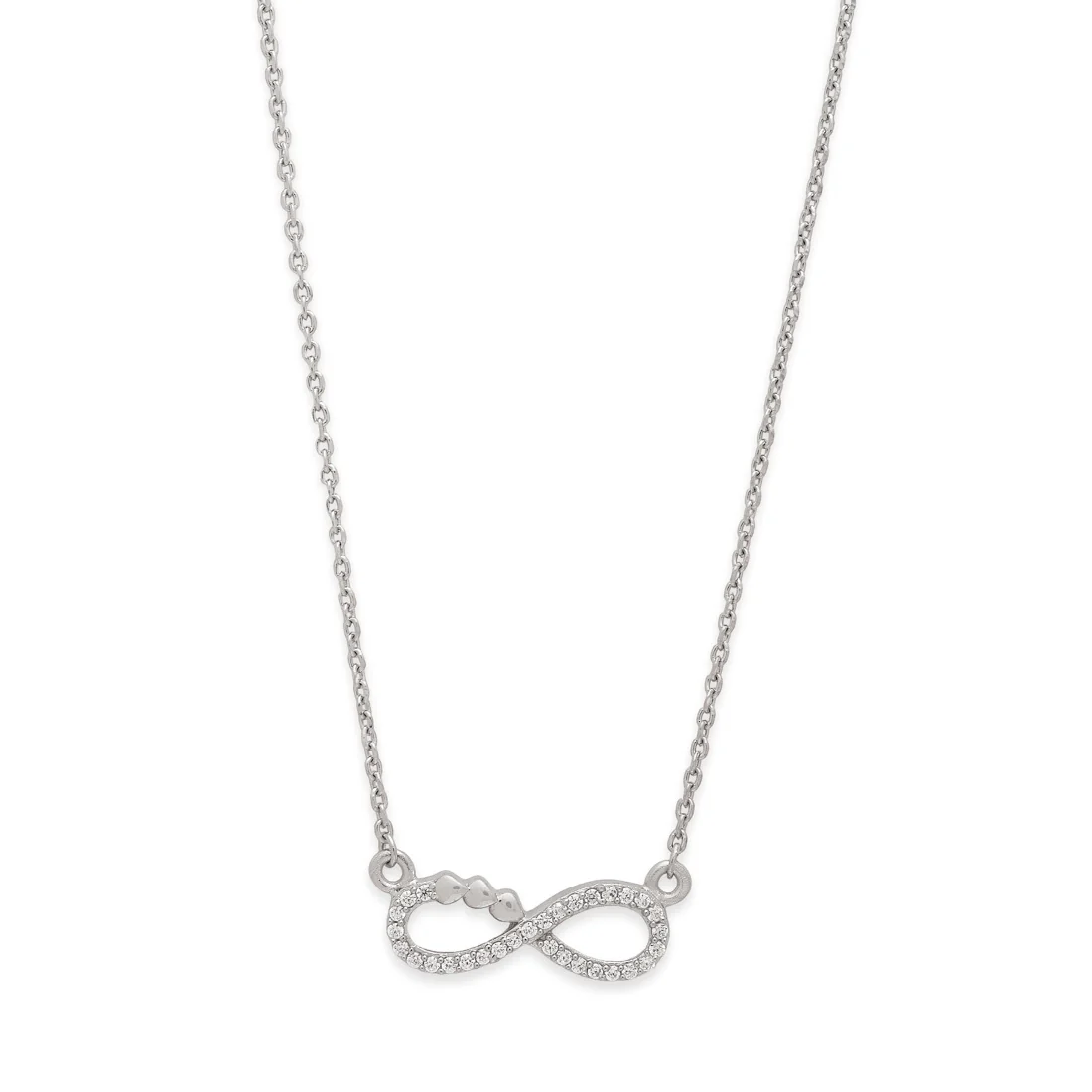 Eternal Radiance Rhodium-Plated 925 Sterling Silver Necklace - Image 4