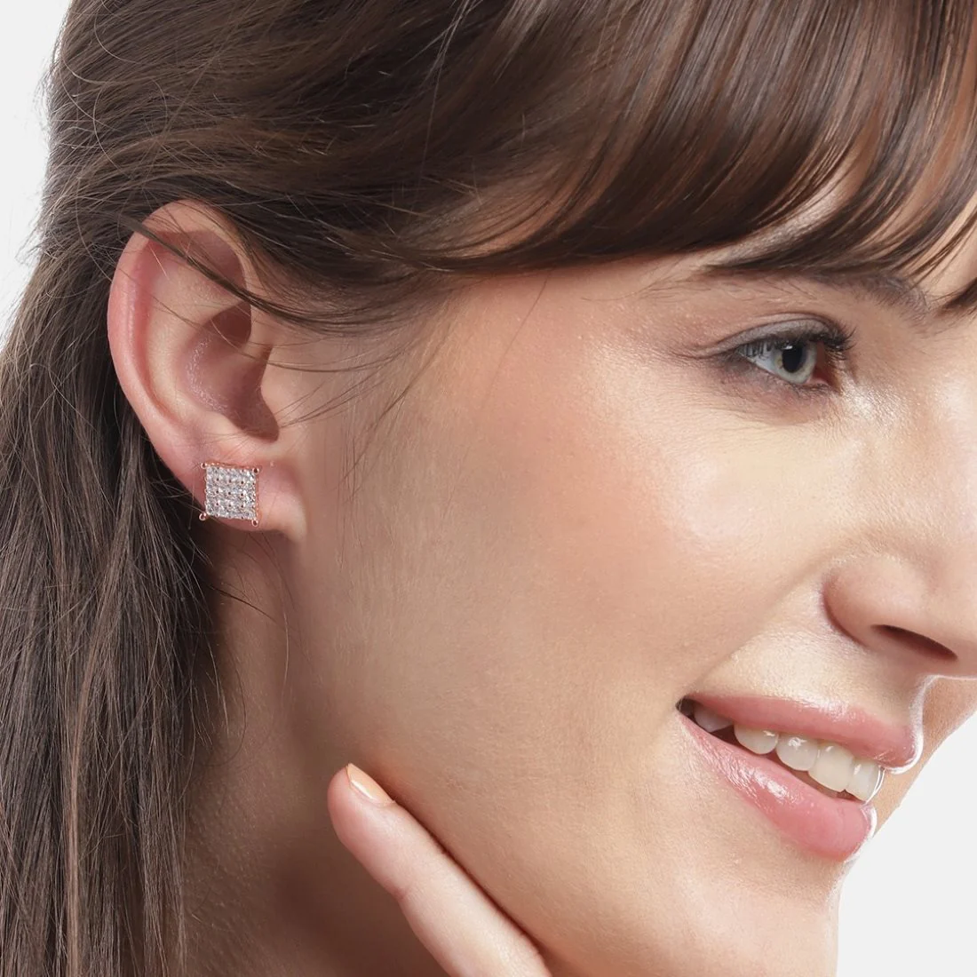 Eternal Shimmer Rose Gold Plated 925 Sterling Silver Earrings - Image 2