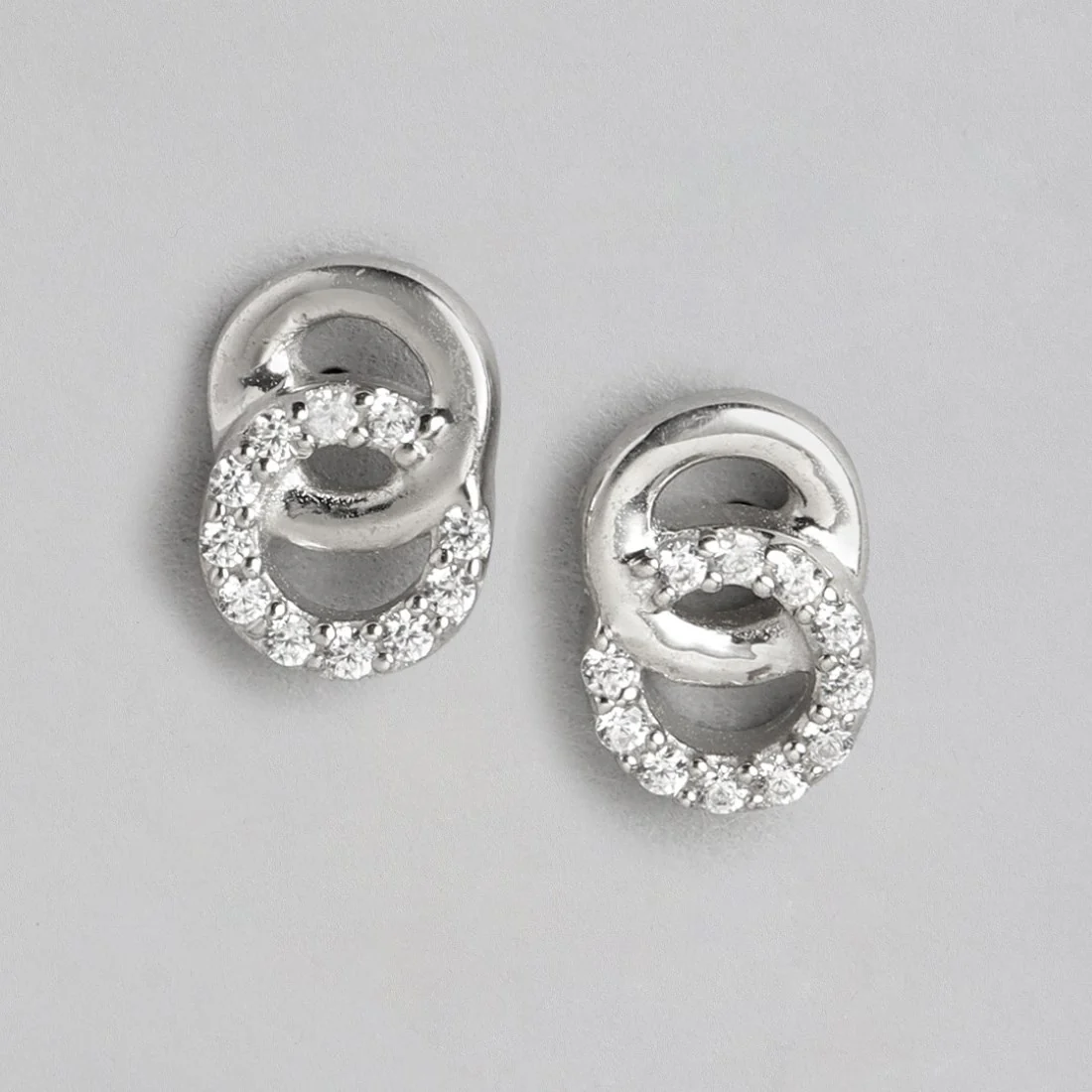 Eternal Sparkle 925 Sterling Silver Rhodium-Plated Infinity Earrings - Image 3
